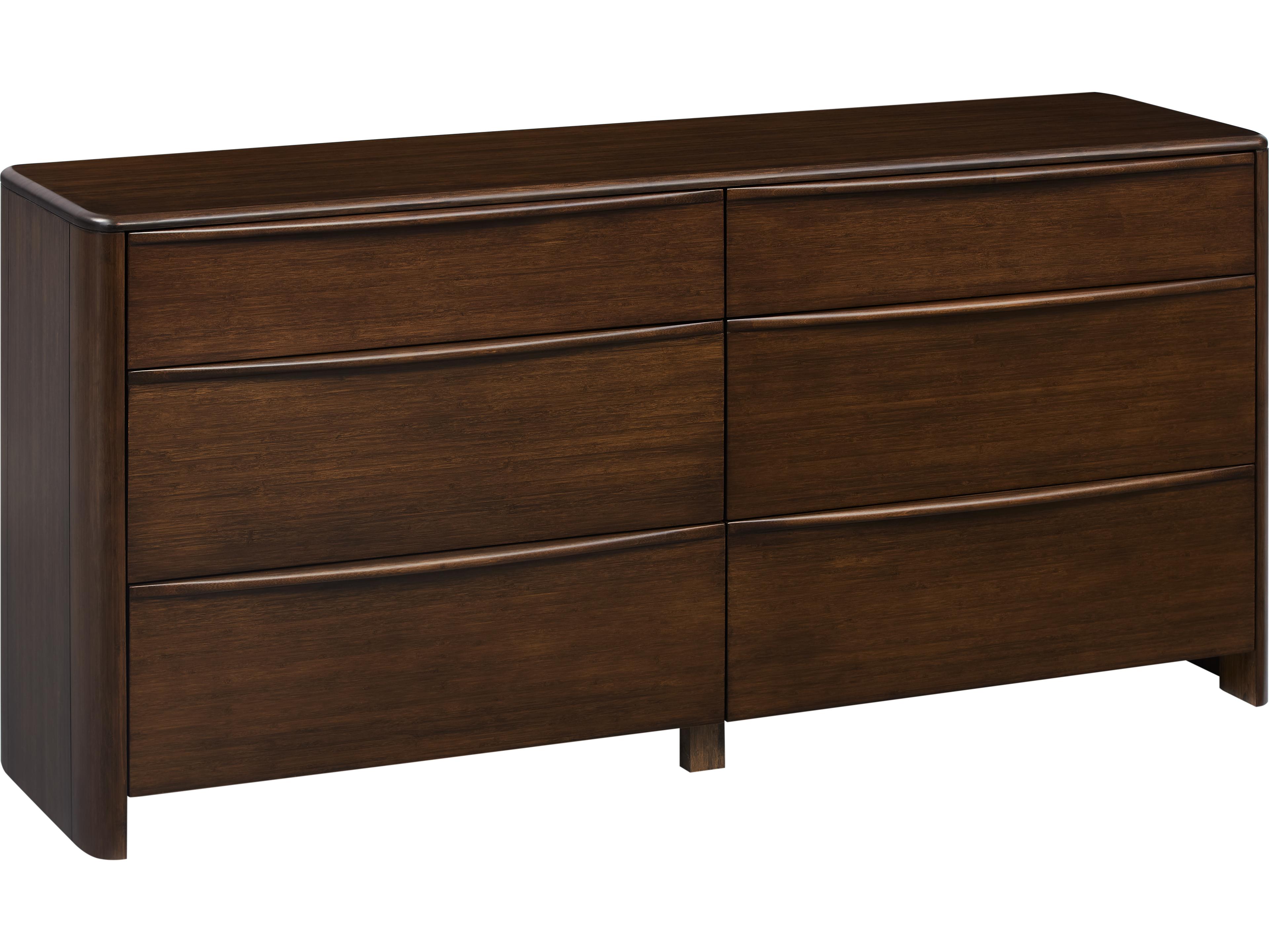 Greenington Catalina 6-Drawers Brown Bamboo Wood Double Dresser