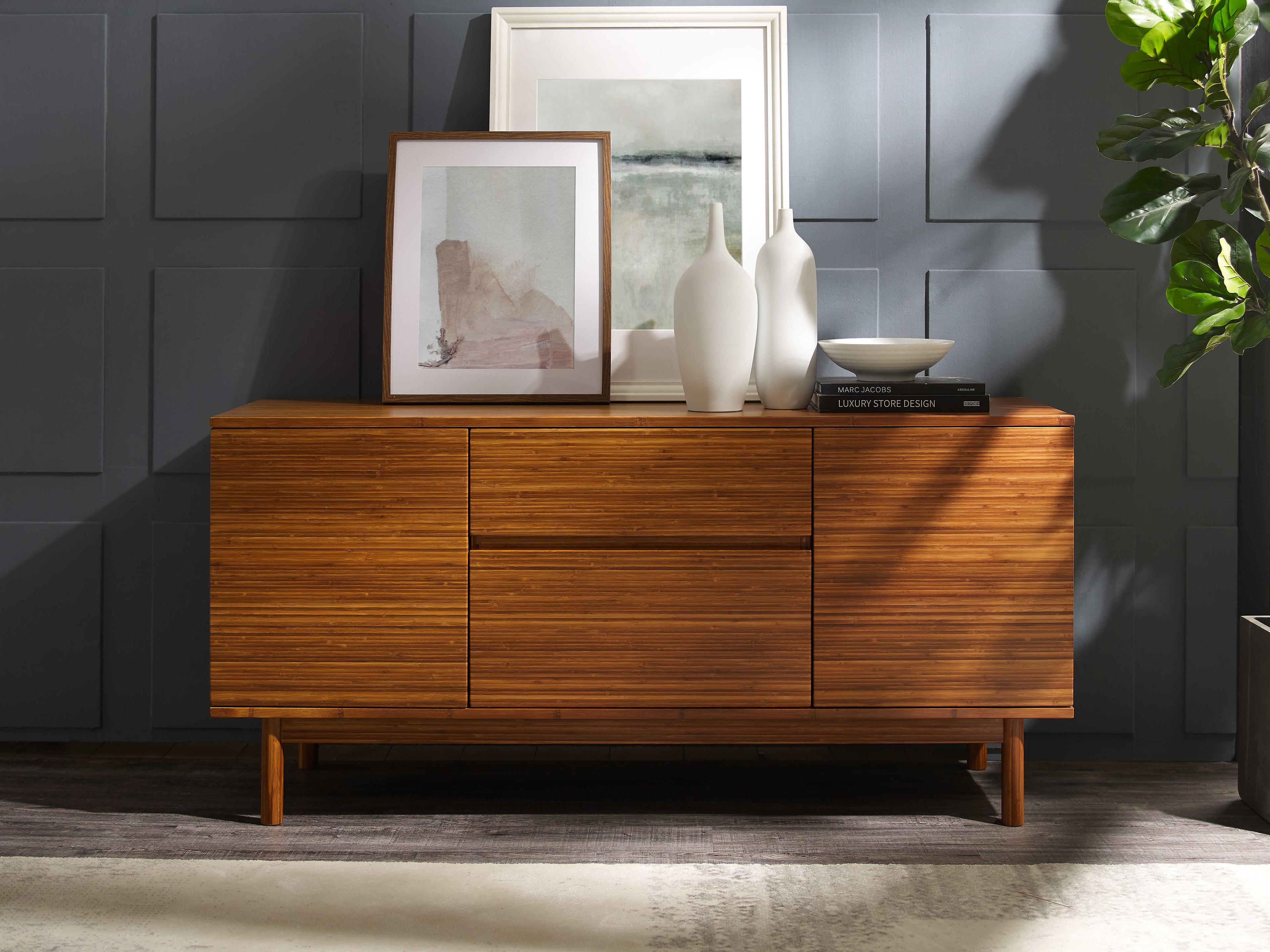 Greenington Erikka 58" Bamboo Wood Amber Sideboard