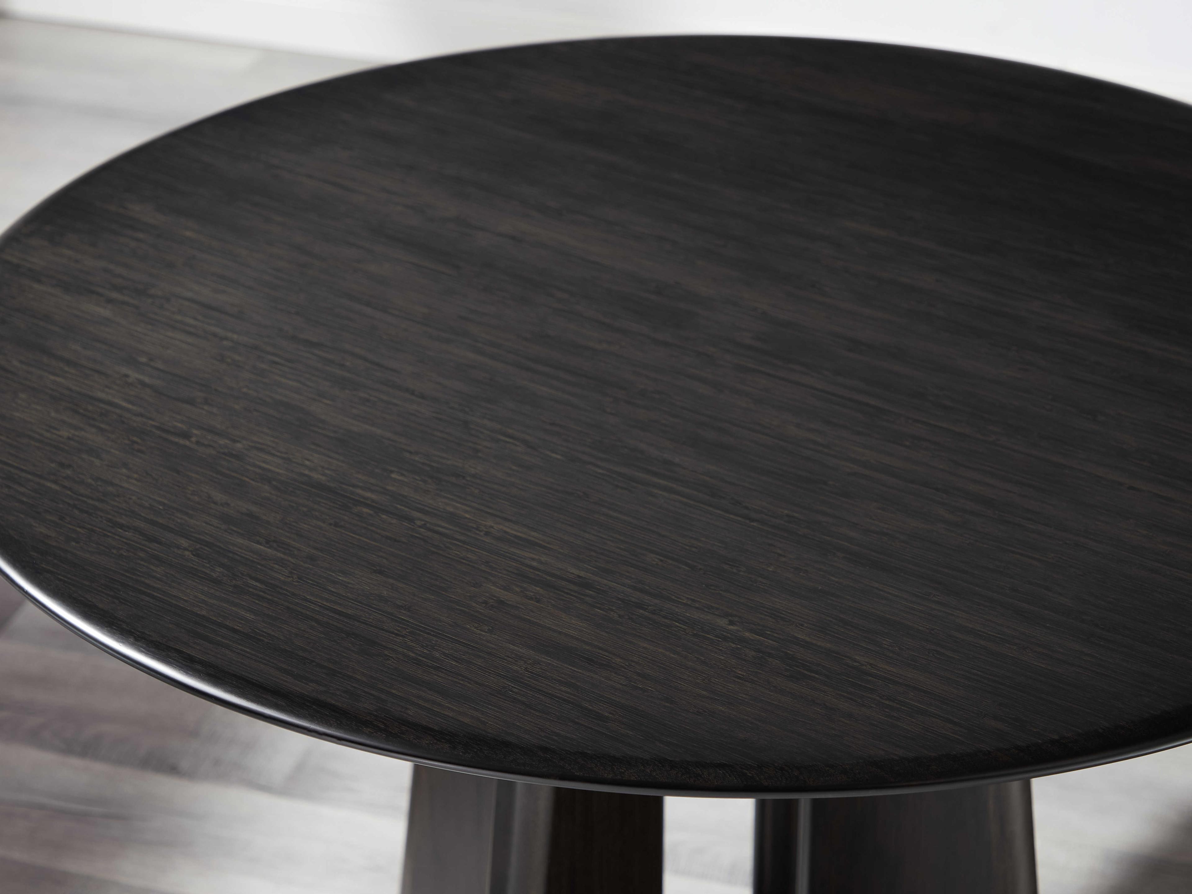Greenington Luna Round Bamboo Caviar Dining Table