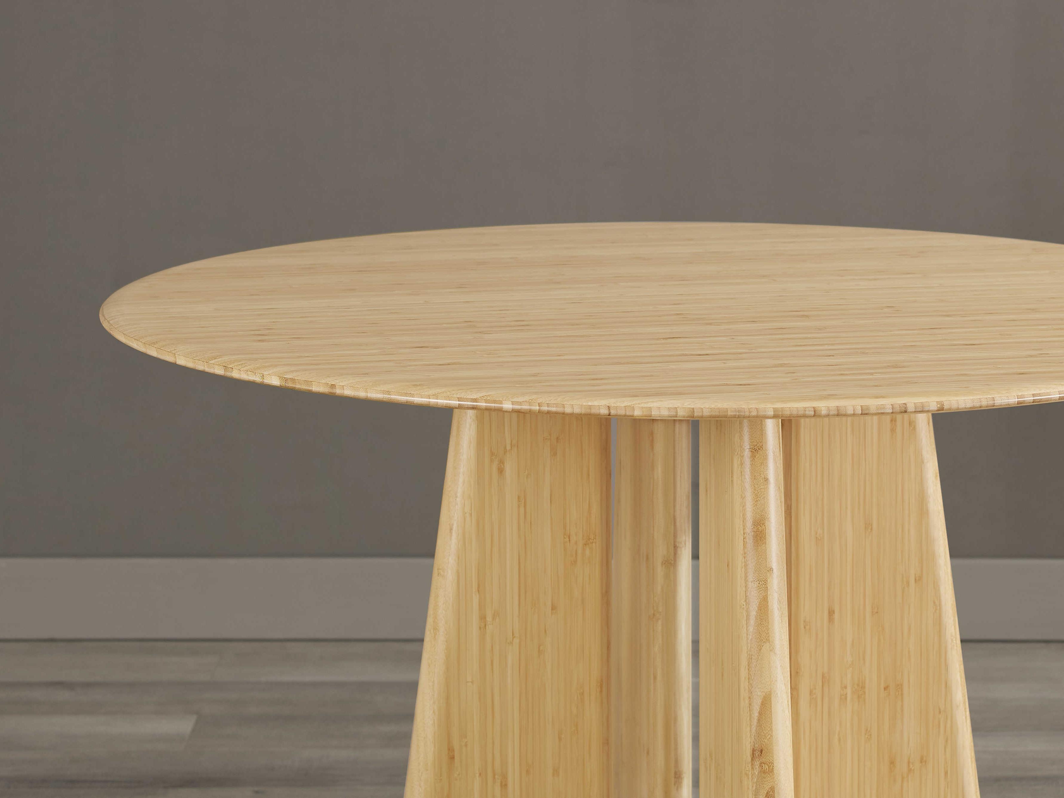 Greenington Luna Round Bamboo Wheat Dining Table
