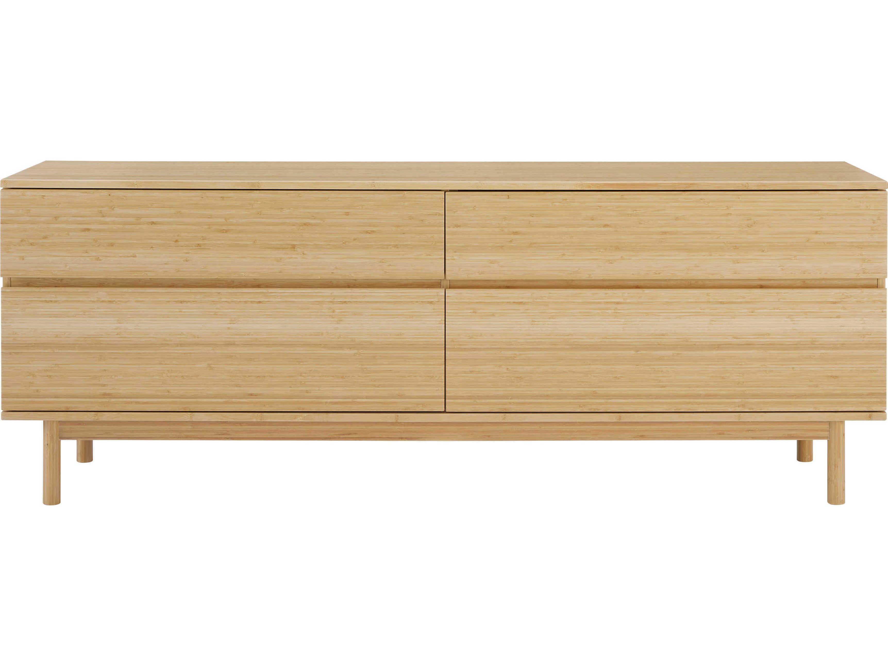 Greenington Monterey 4-Drawers Brown Bamboo Wood Double Dresser