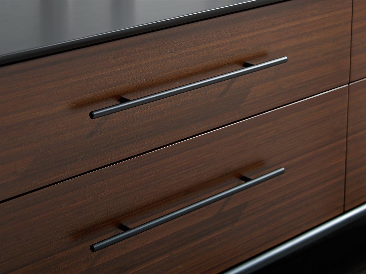 Greenington Park Avenue 4-Drawers Black Bamboo Wood Double Dresser