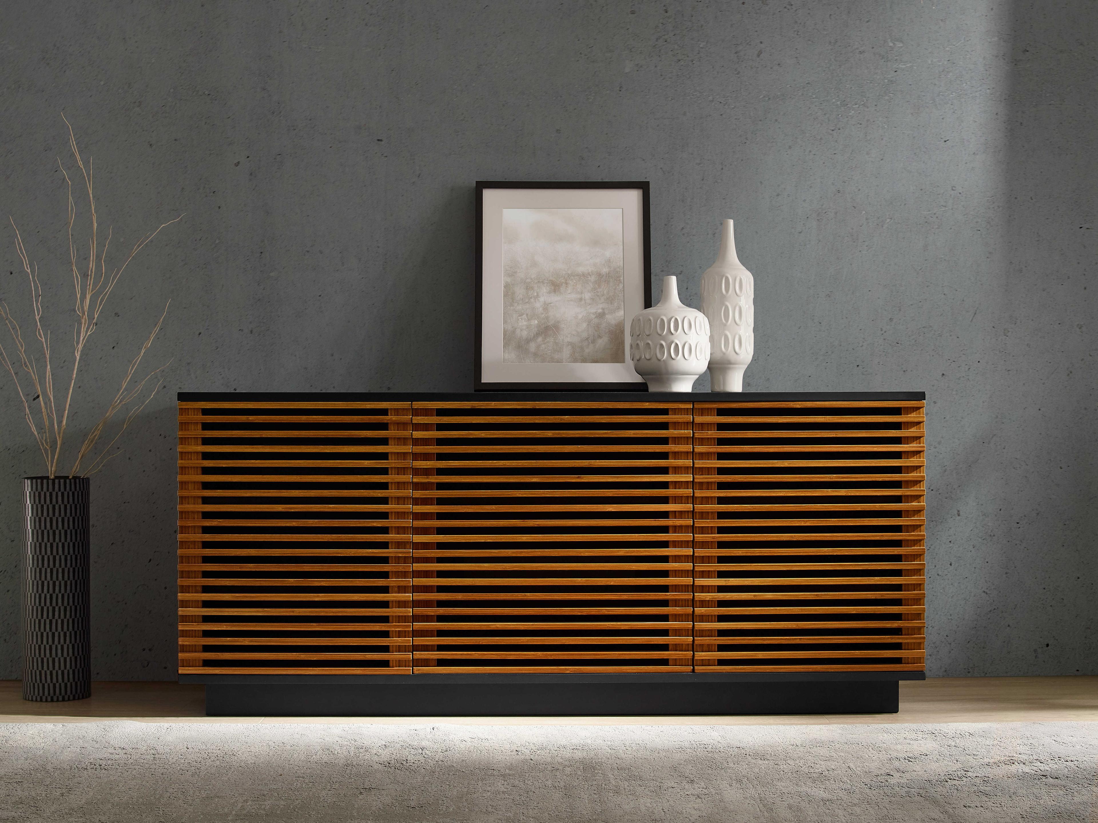 Greenington Rowan 64" Bamboo Wood Amber Media Console
