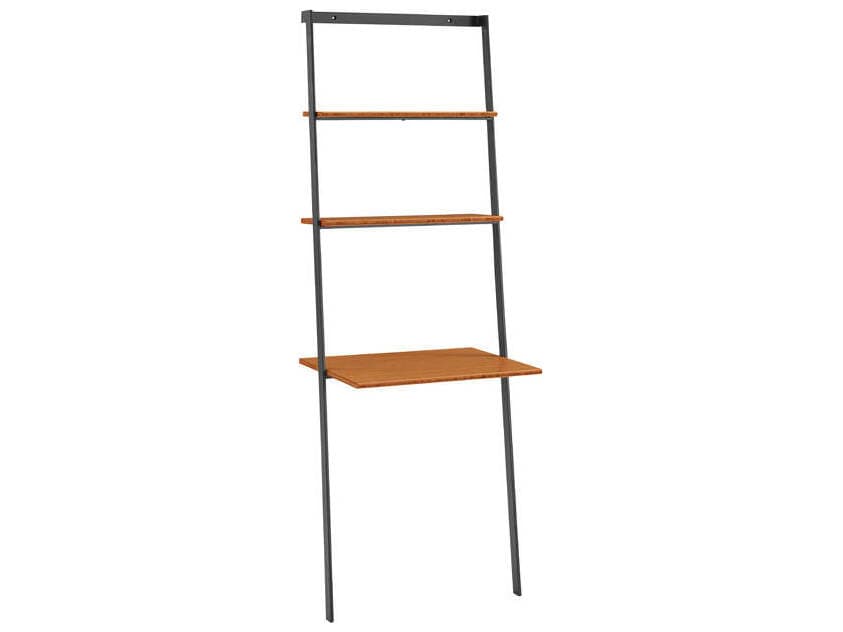 Greenington Studio Plus Brown Bamboo Wood Leaning Ladder Desk