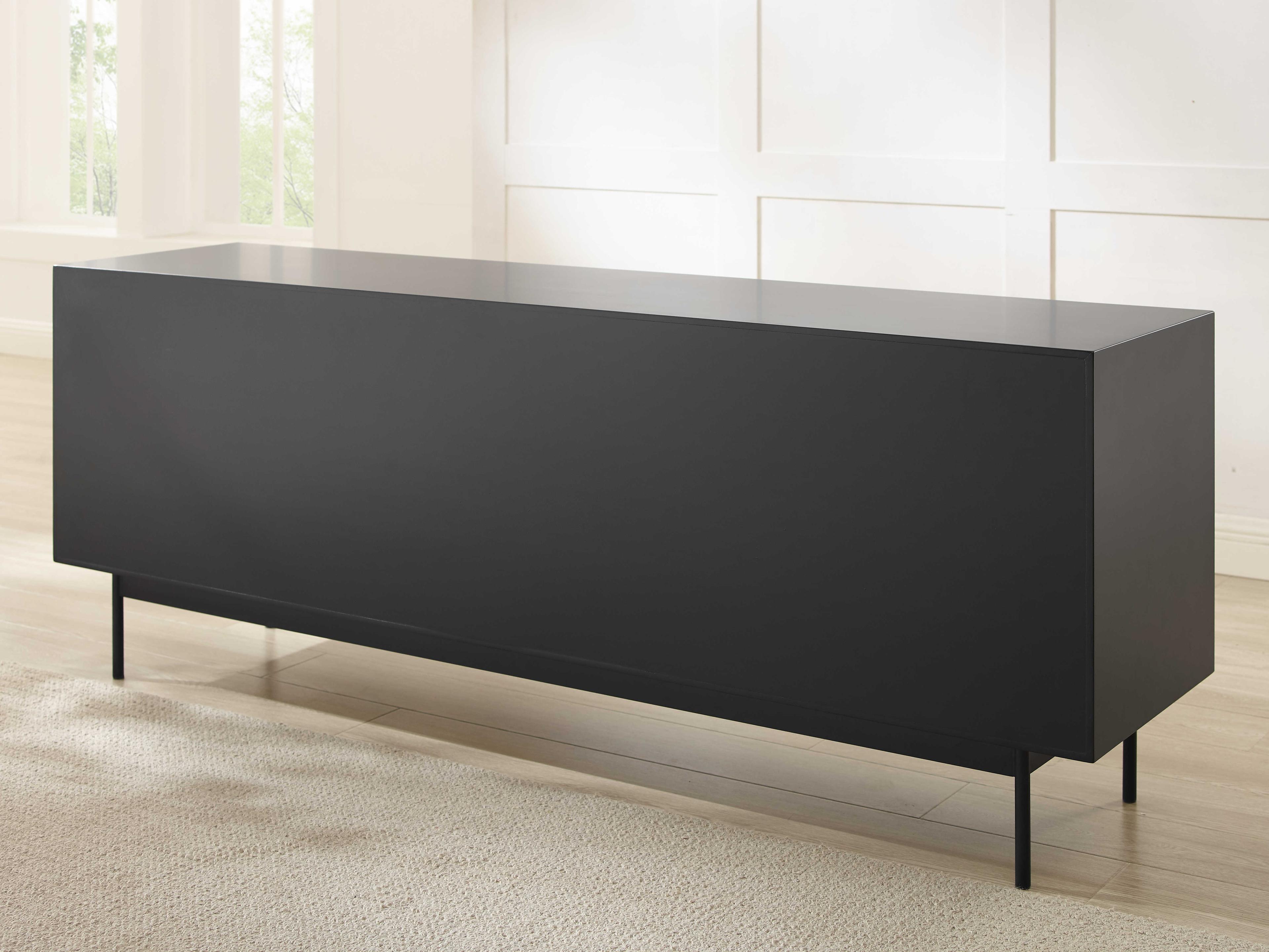 Greenington Santa Cruz 4-Drawers Black Barnwood Double Dresser