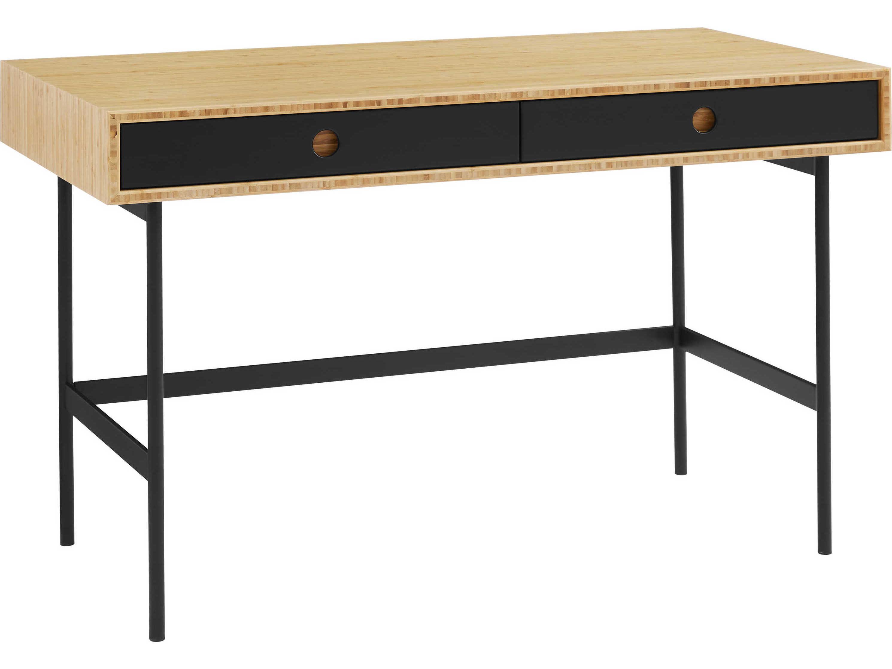 Greenington Santa Cruz Wheat Black Bamboo Wood Writing Desk