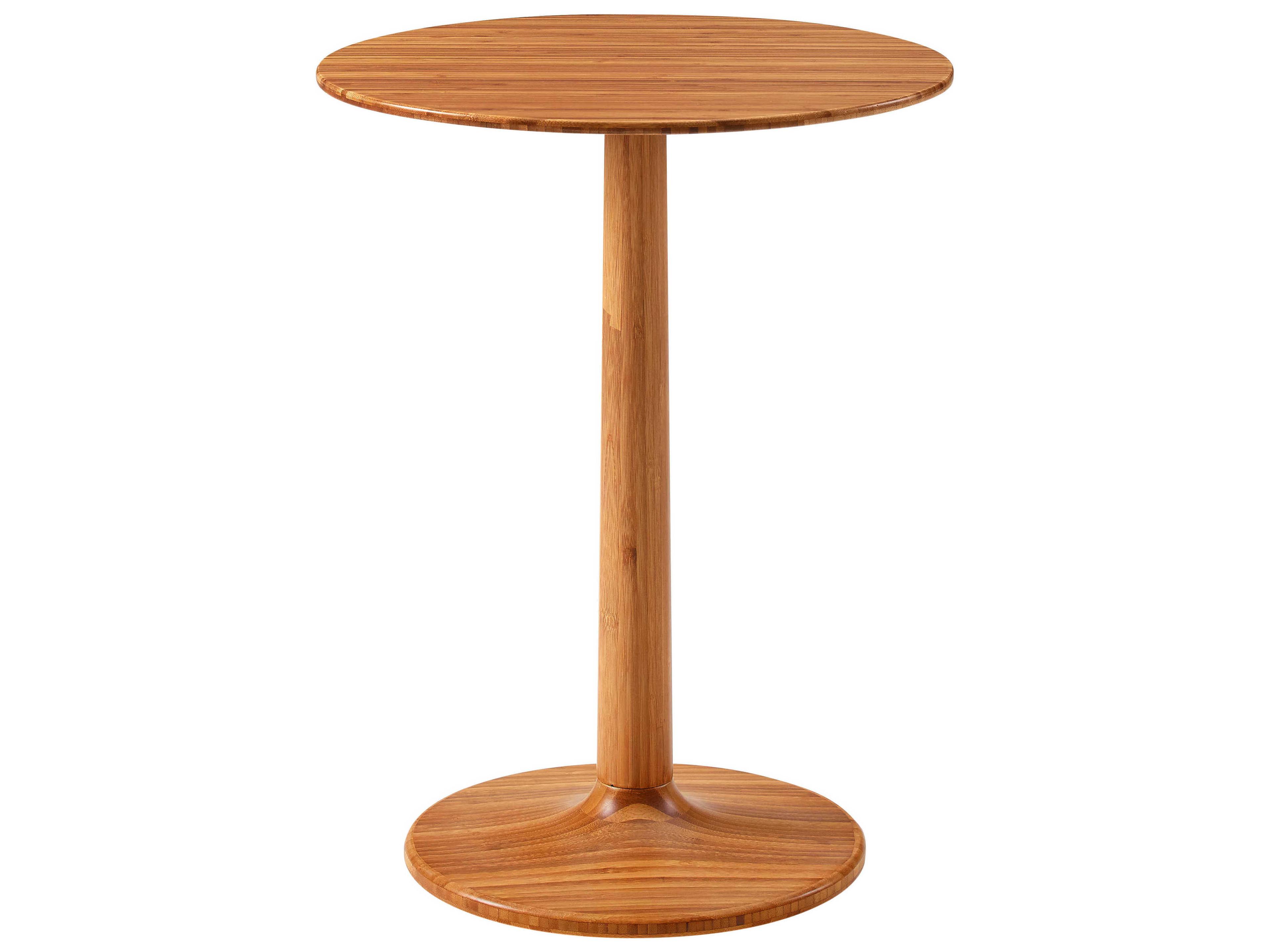 Greenington Accents Round Bamboo Amber End Table