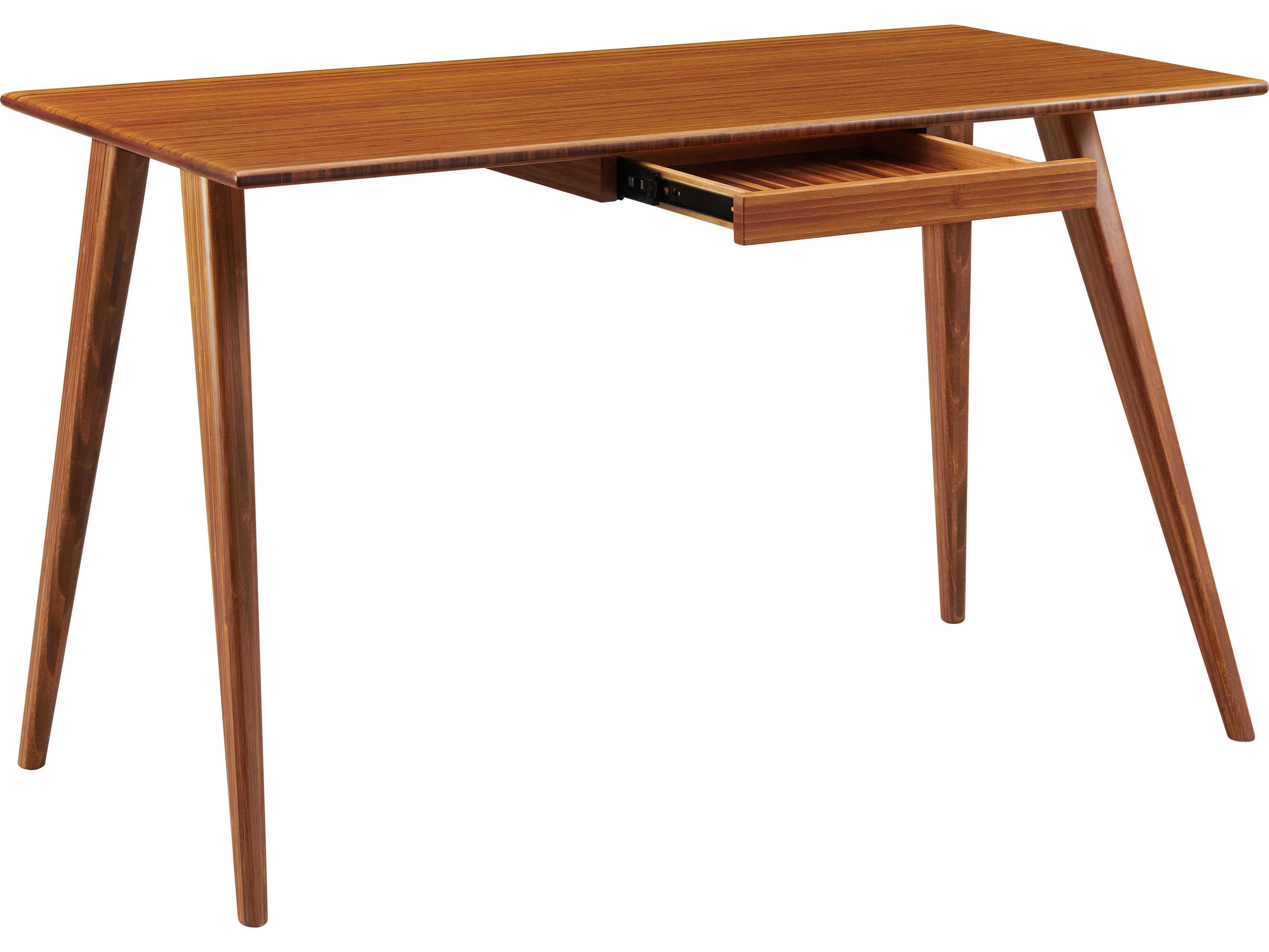 Greenington Studio Plus Amber Brown Bamboo Wood Computer Desk