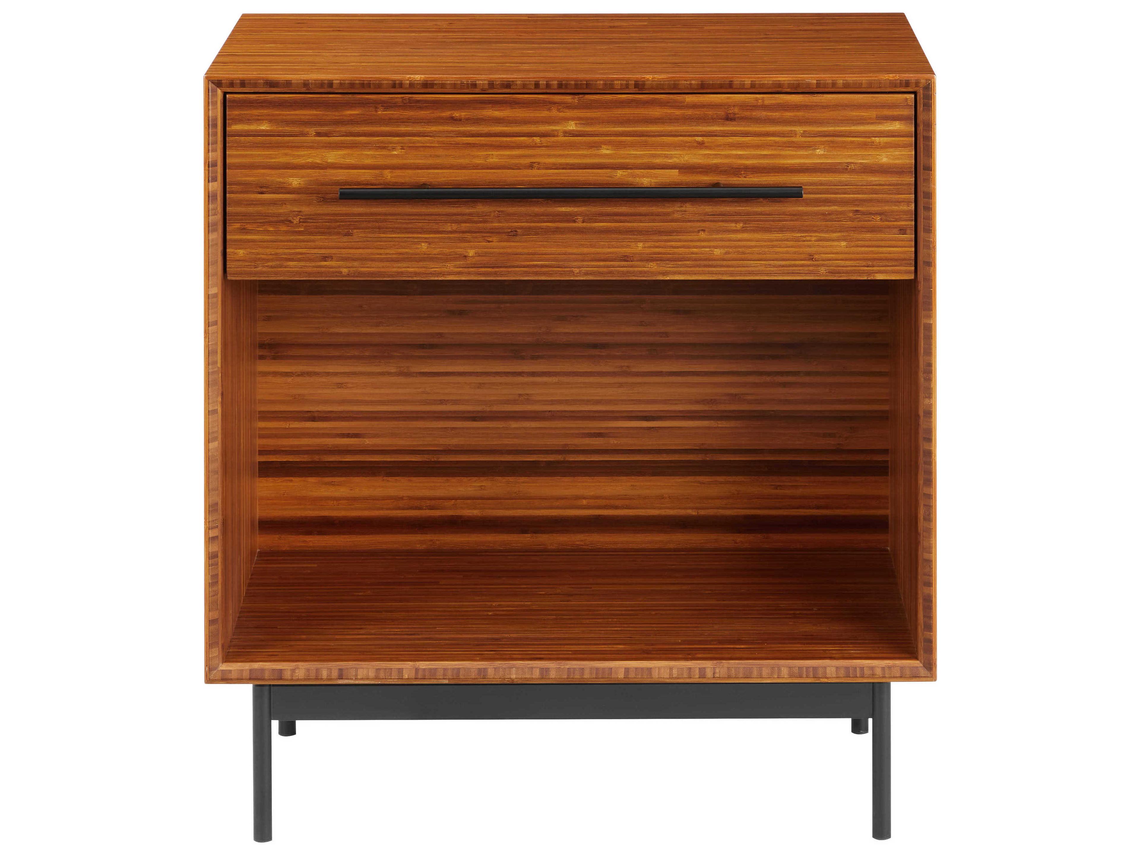 Greenington Taylor 1-Drawer Brown Bamboo Wood Nightstand