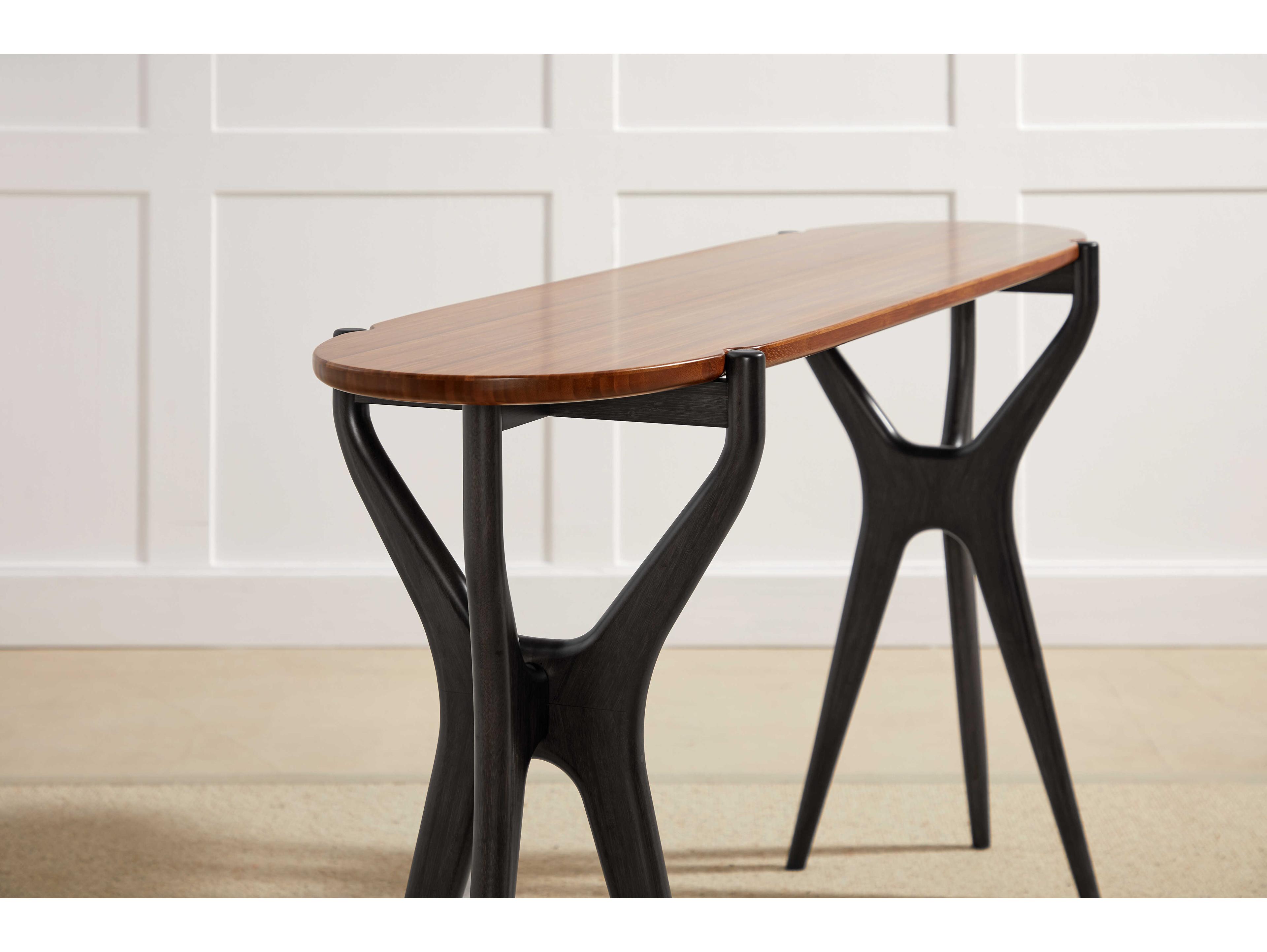 Greenington Tofino Oval Bamboo Amber Console Table