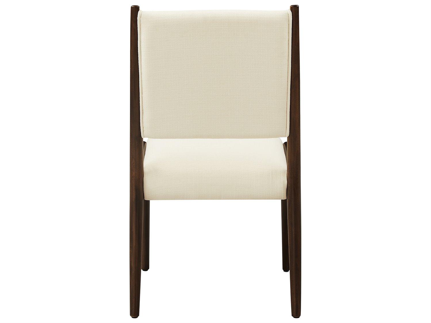 Greenington Dining Bamboo Wood Black Upholstered Armless Chair Set of 2