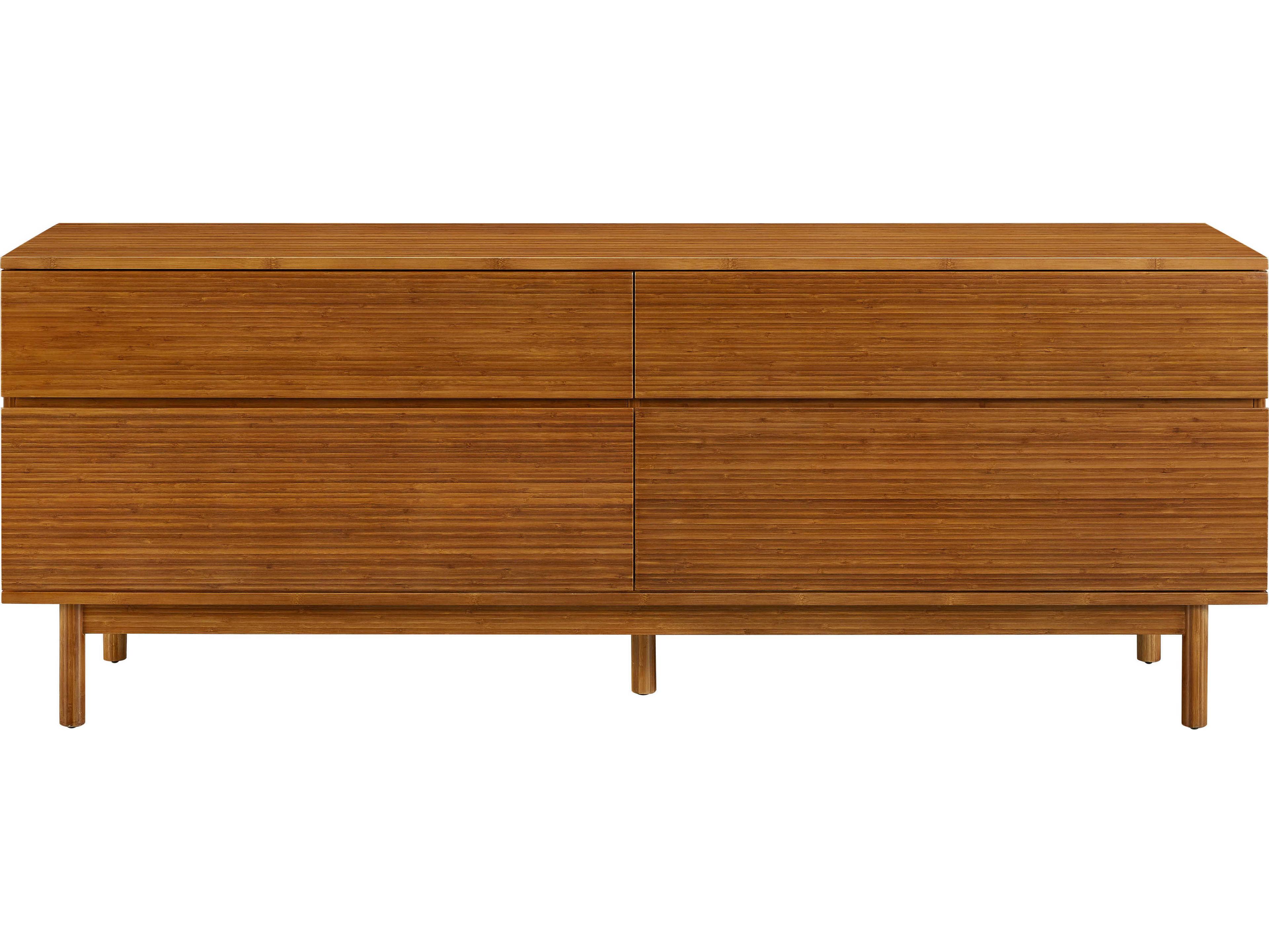 Greenington Ventura 4-Drawers Brown Bamboo Wood Double Dresser