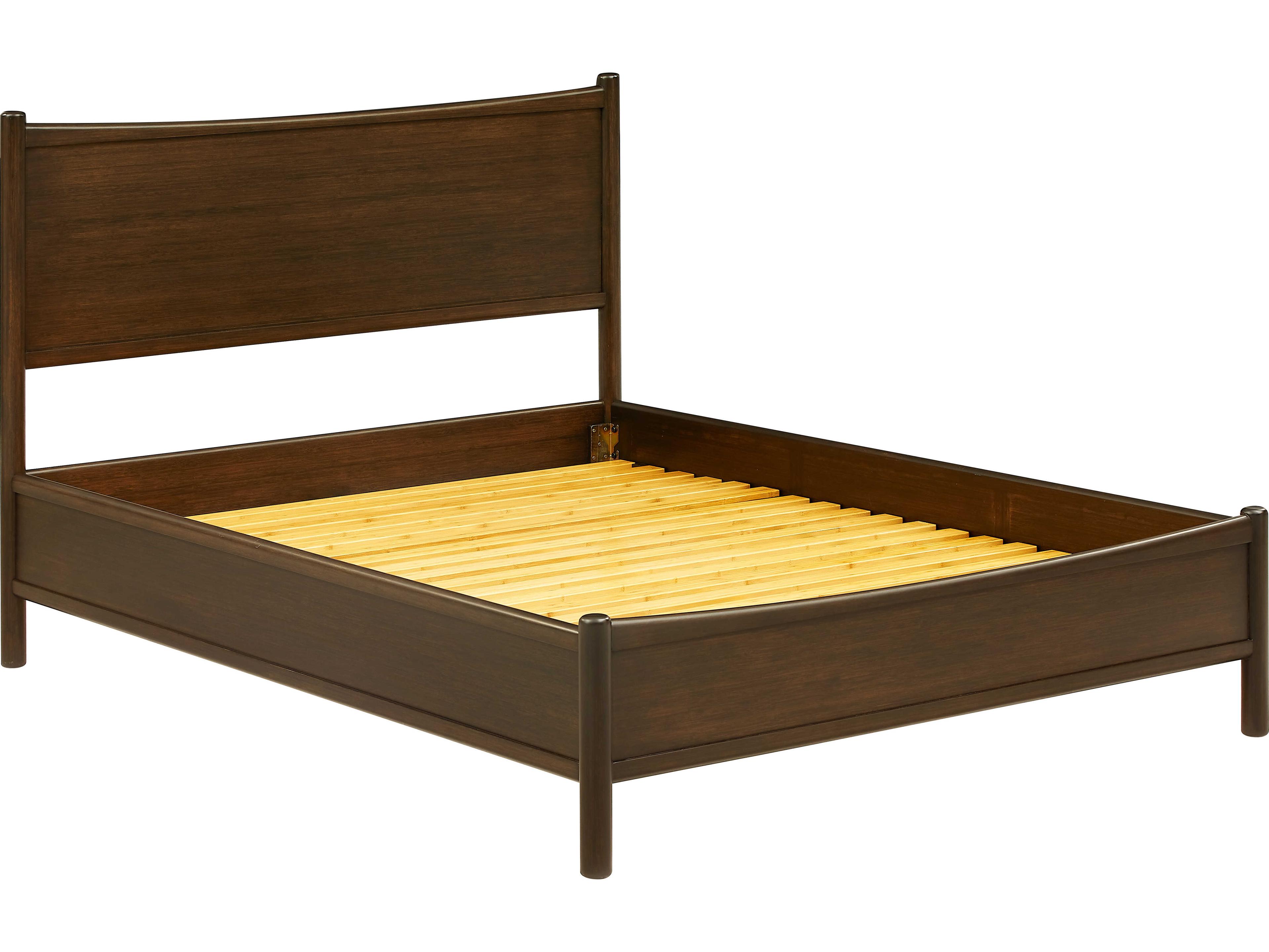 Greenington Weston Black Walnut Brown Bamboo Wood Queen Platform Bed