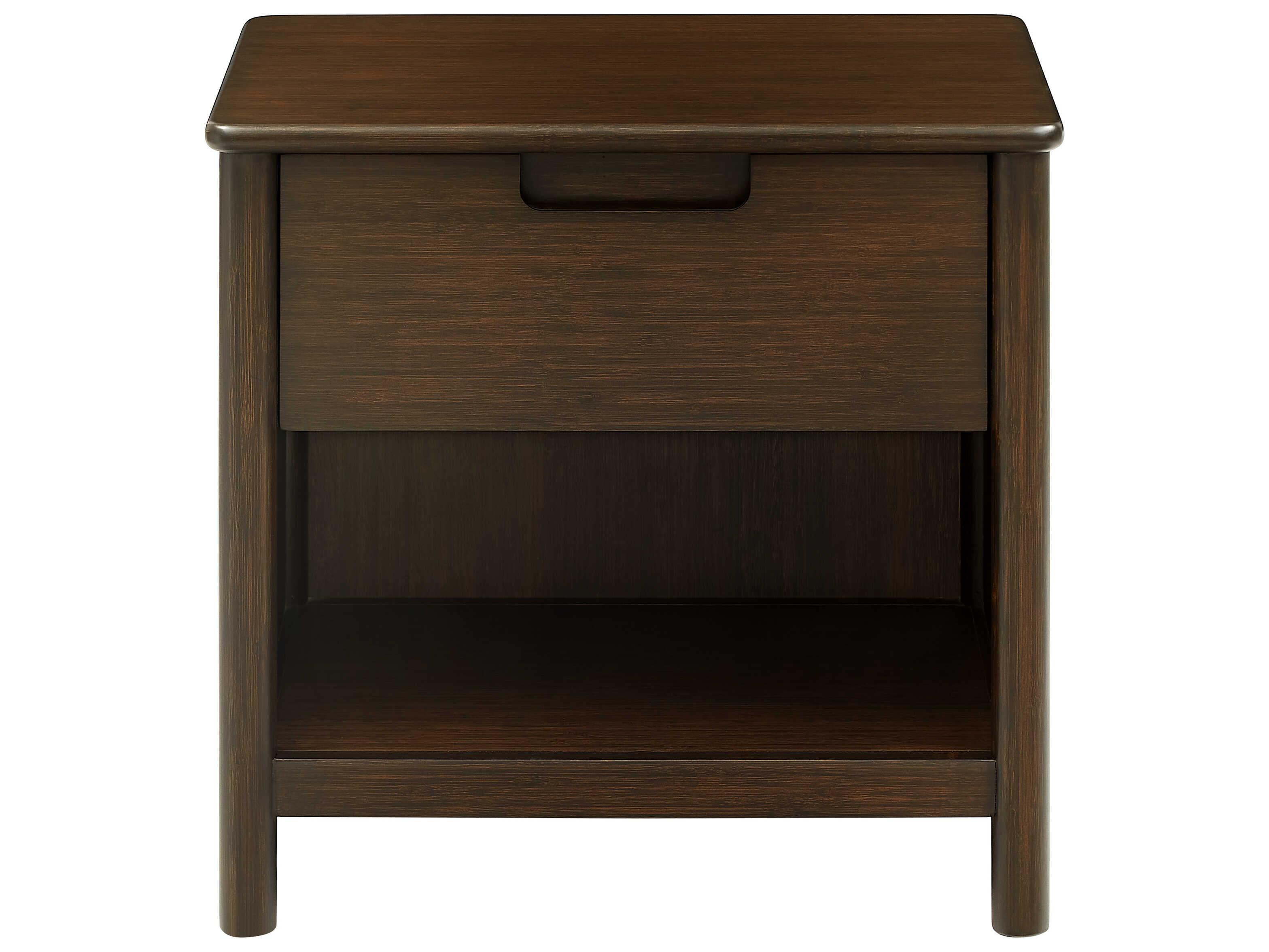 Greenington Weston 1-Drawer Brown Bamboo Wood Nightstand