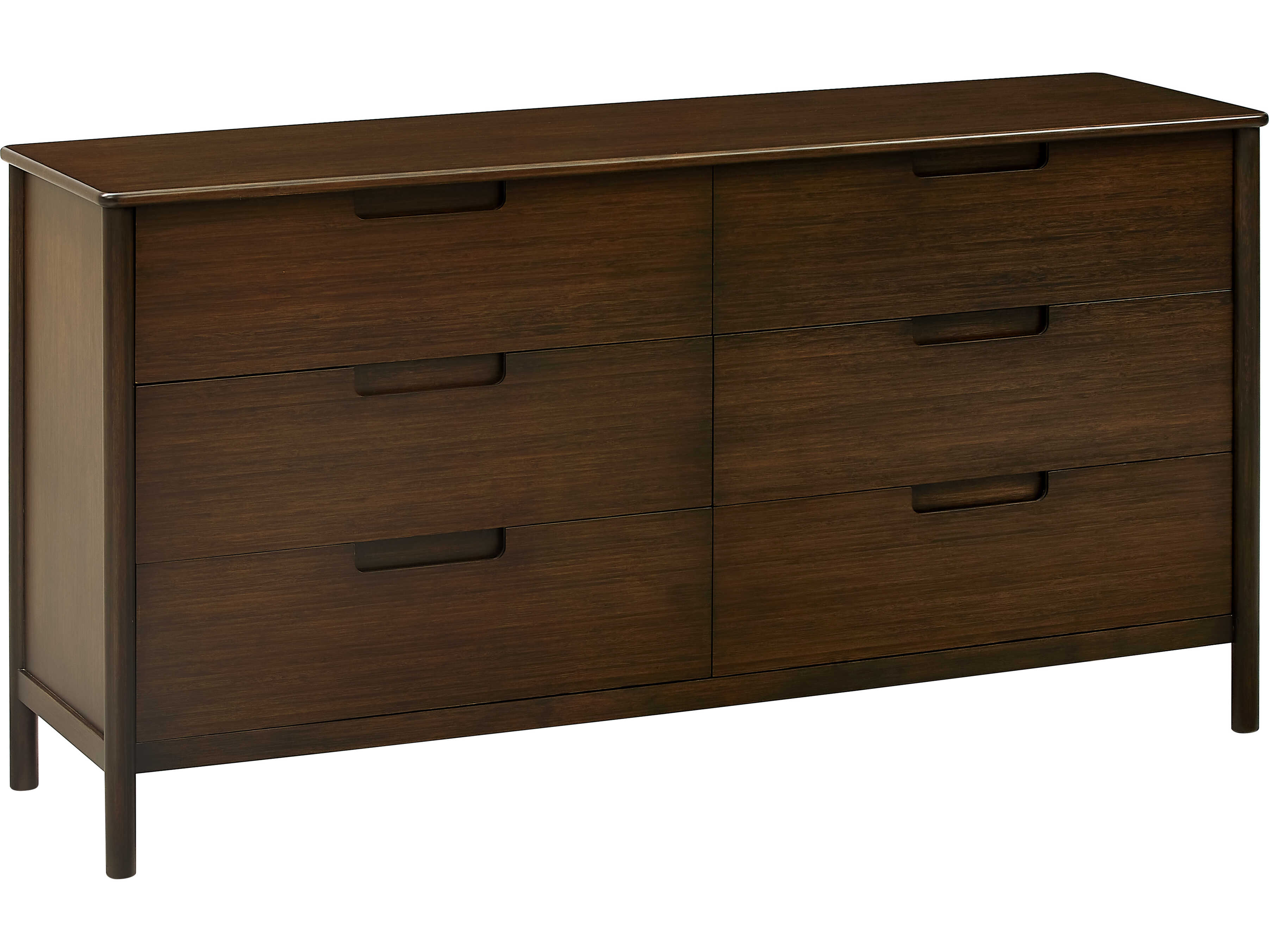 Greenington Weston 6-Drawers Brown Bamboo Wood Double Dresser