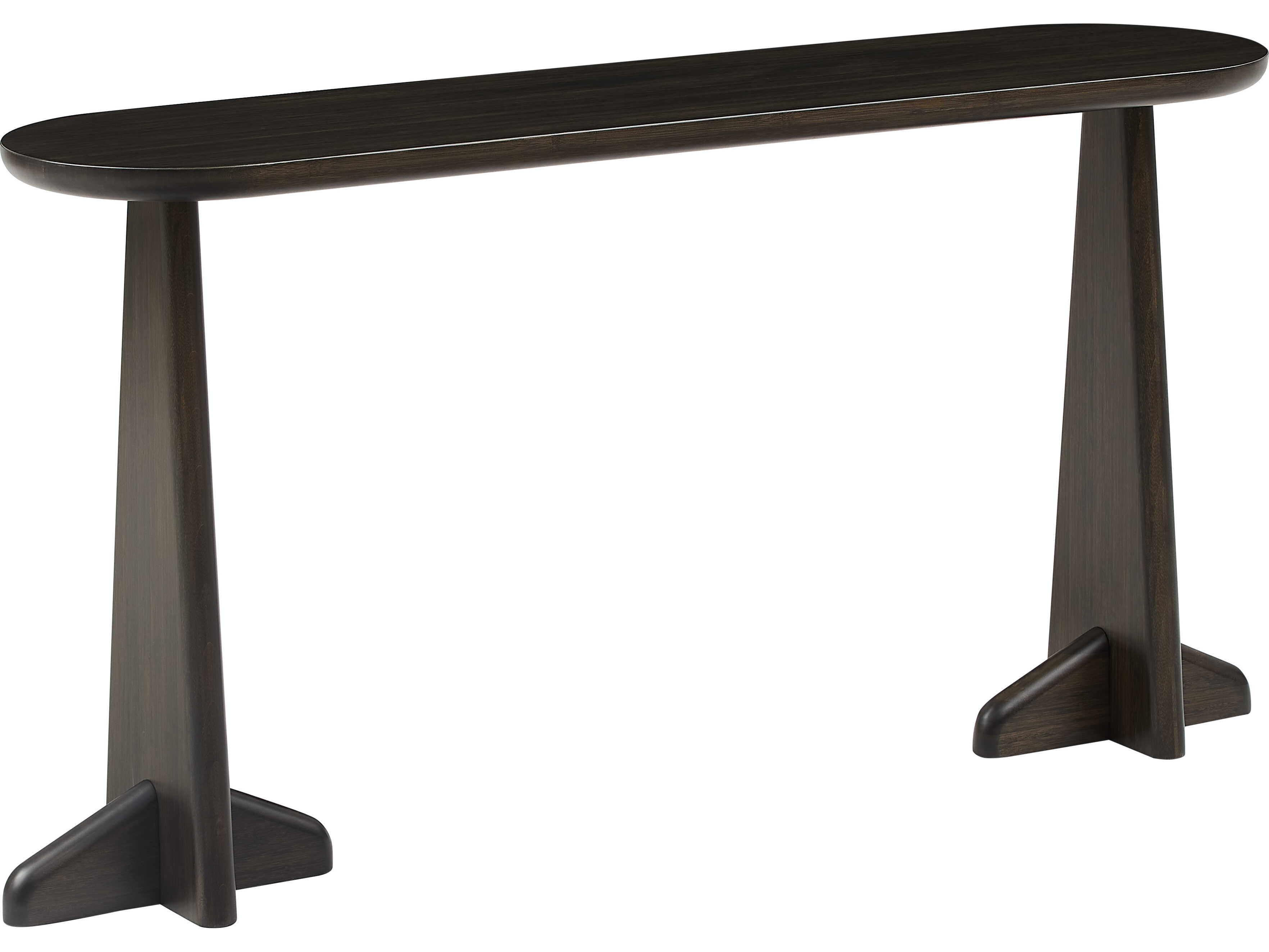 Greenington Zephyr Oval Bamboo Caviar Console Table