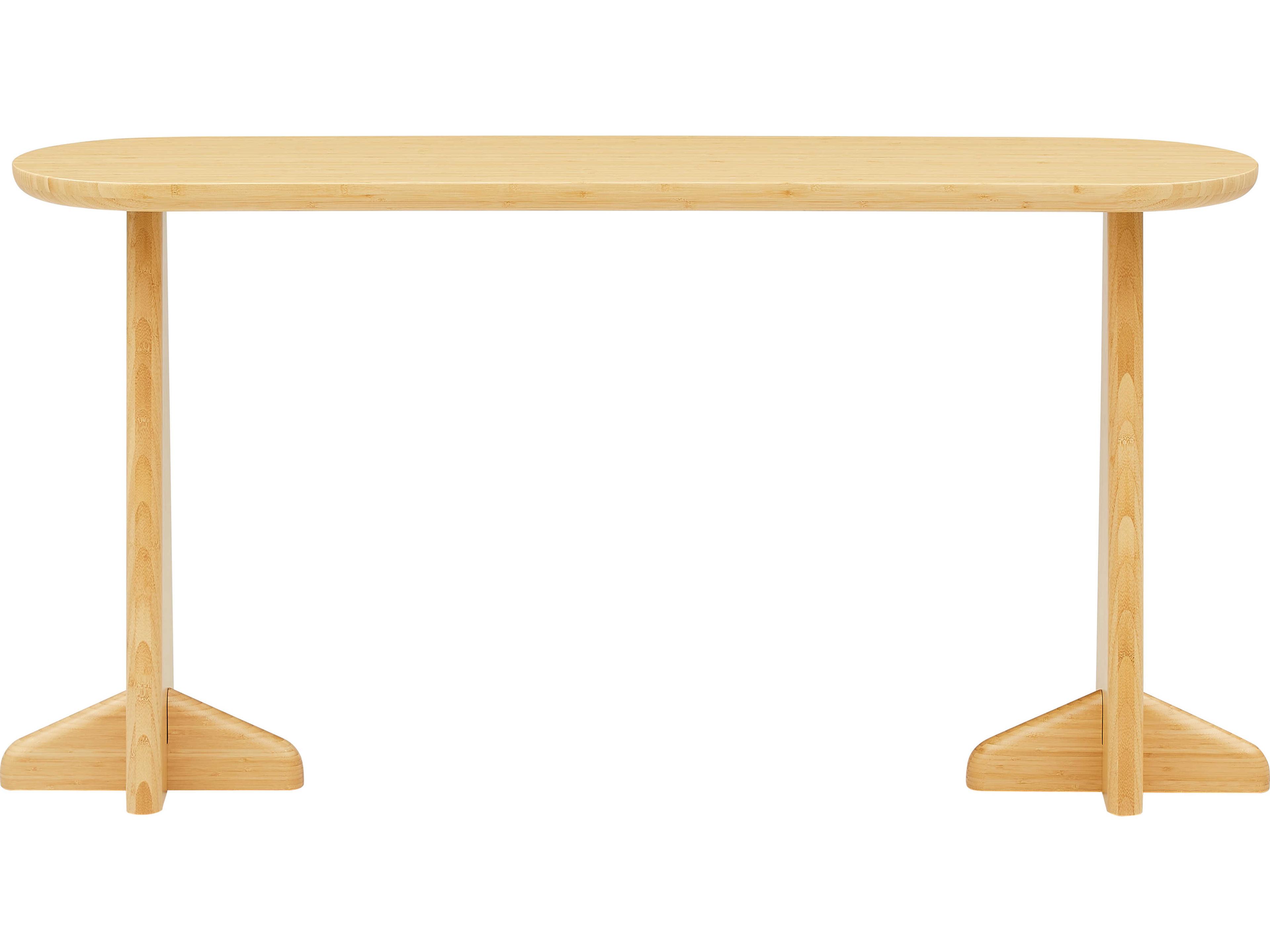 Greenington Zephyr Oval Bamboo Wheat Console Table