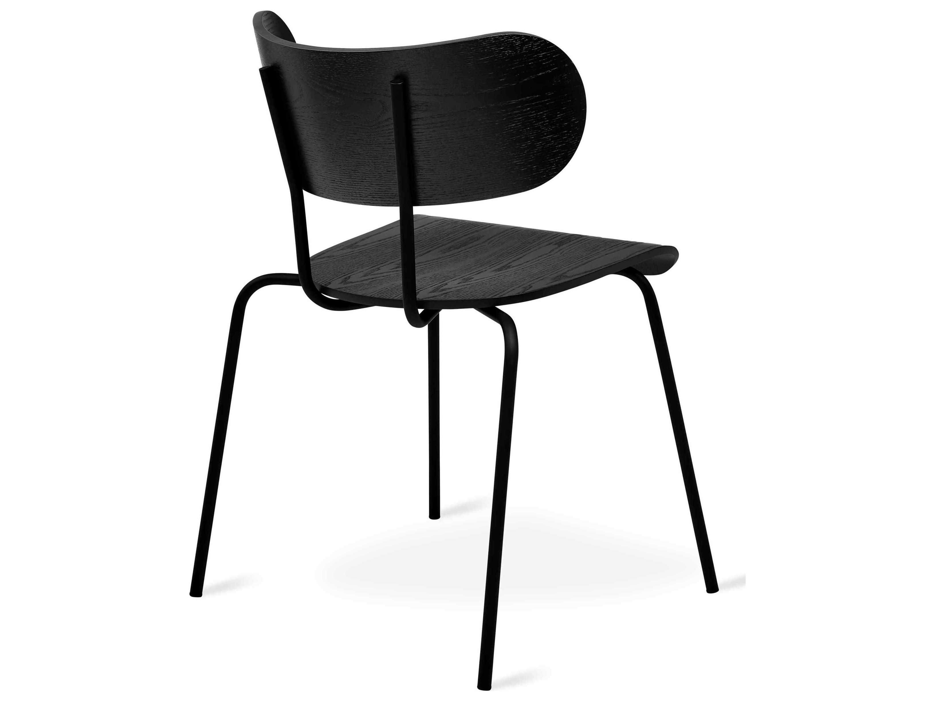 Gus* Modern Bantam Ash Wood Black Side Dining Chair