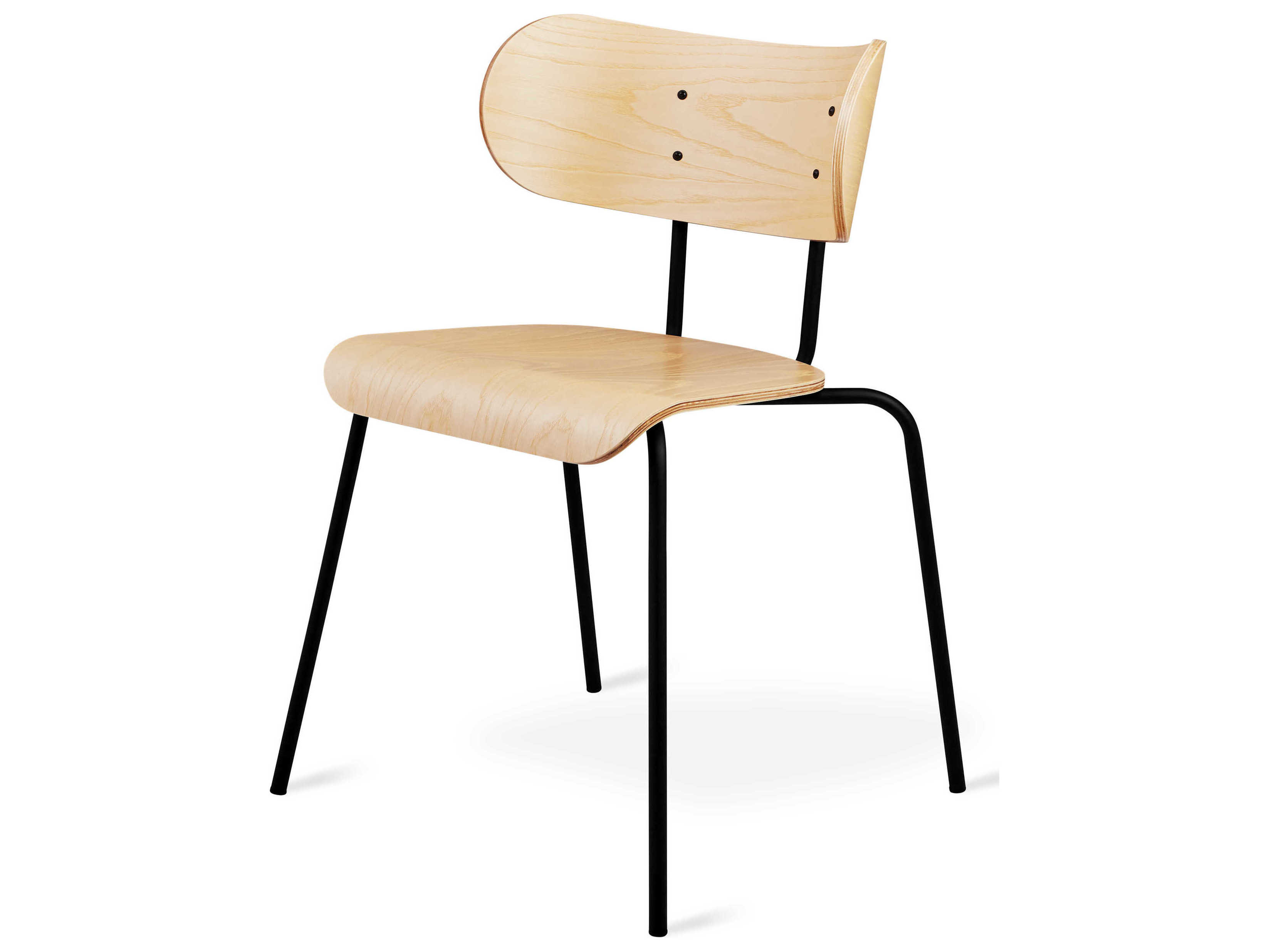 Gus* Modern Bantam Ash Wood Brown Side Dining Chair