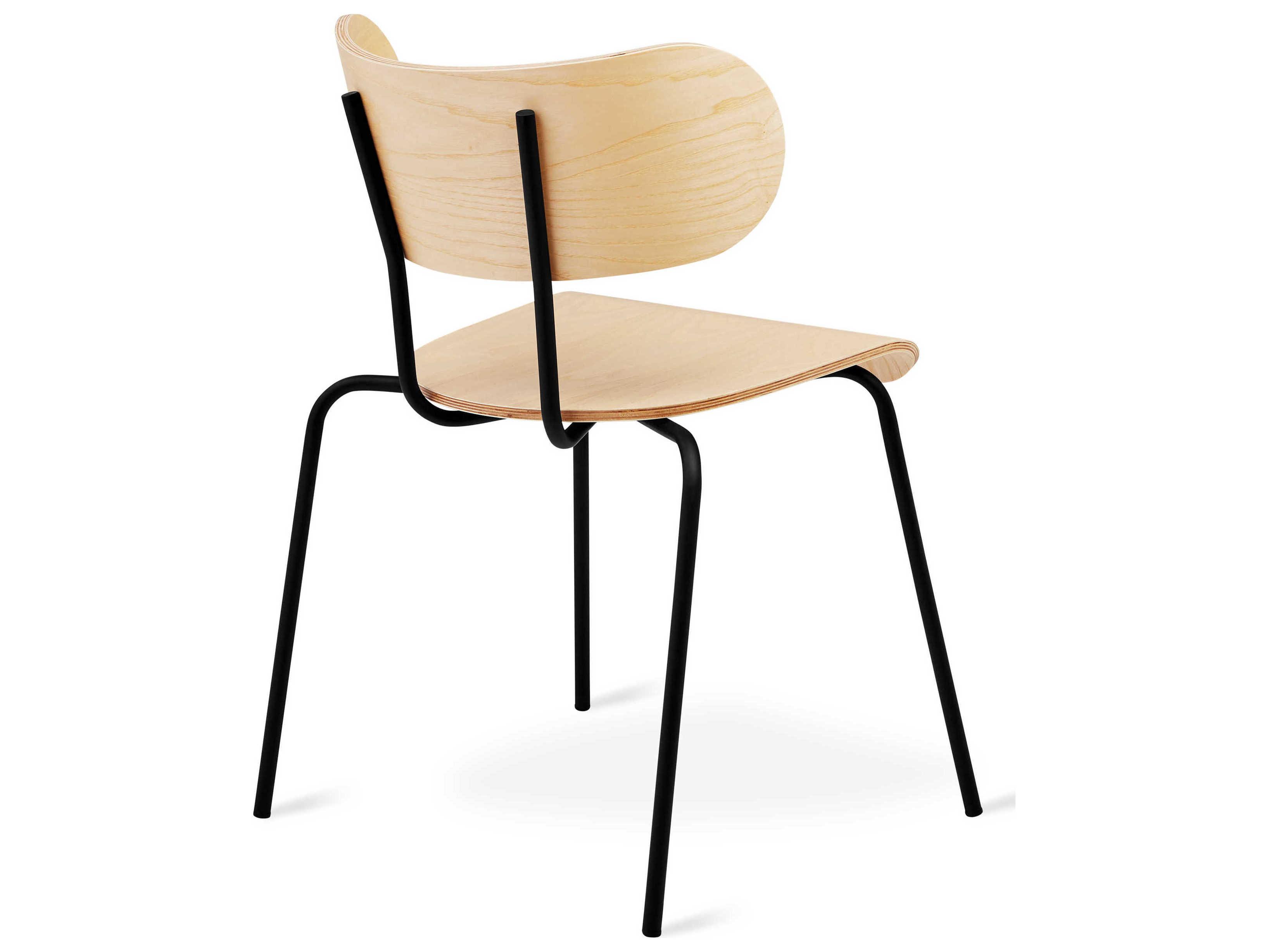 Gus* Modern Bantam Ash Wood Brown Side Dining Chair