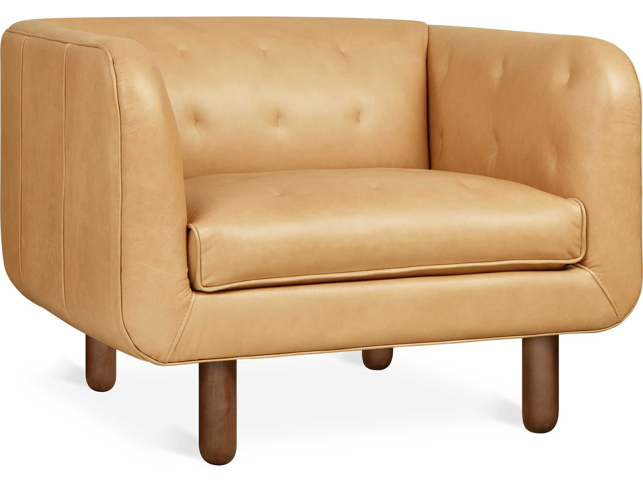 Gus* Modern Beaconsfield Brown Leather Accent Chair