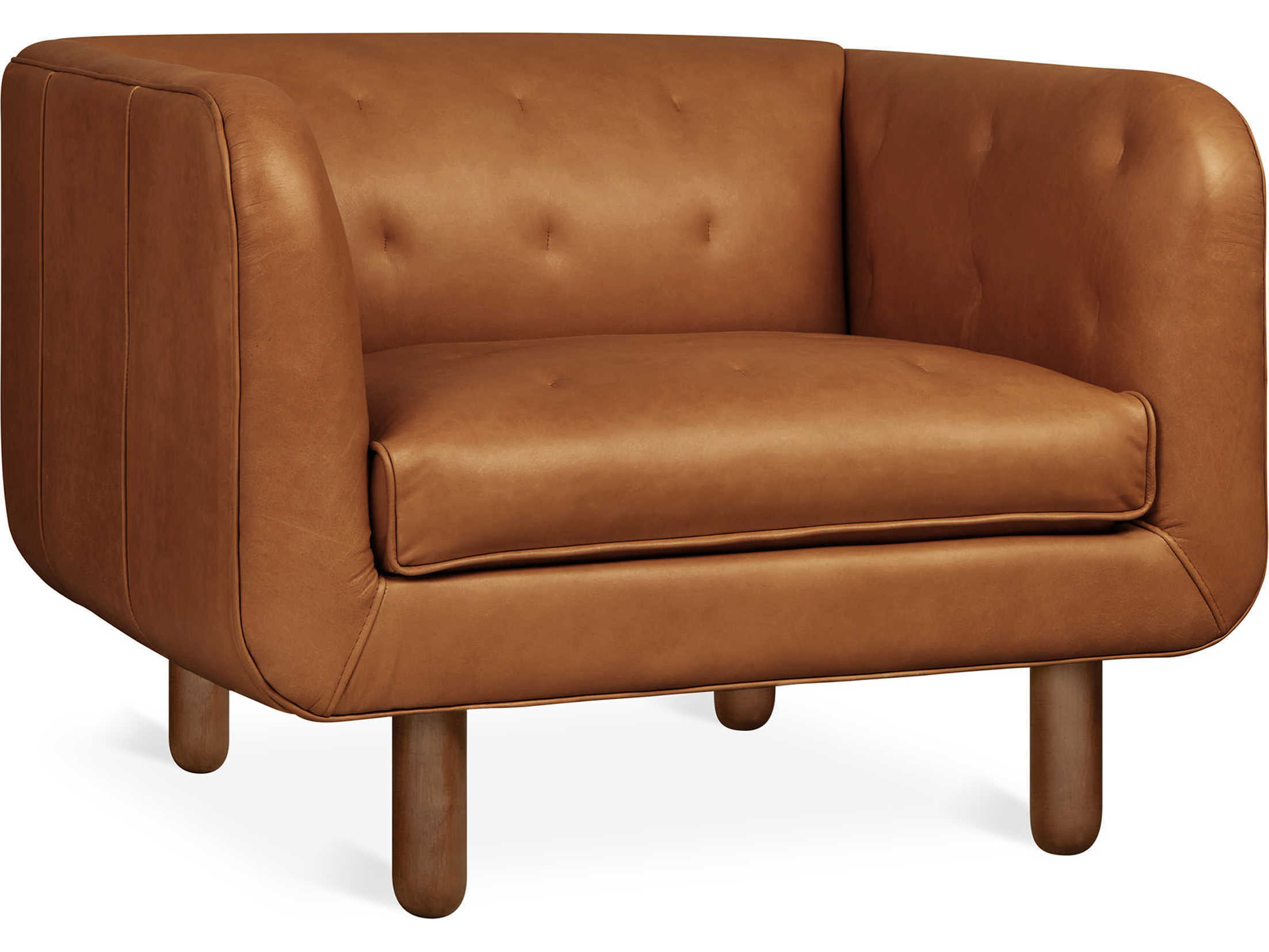 Gus* Modern Beaconsfield Brown Leather Accent Chair