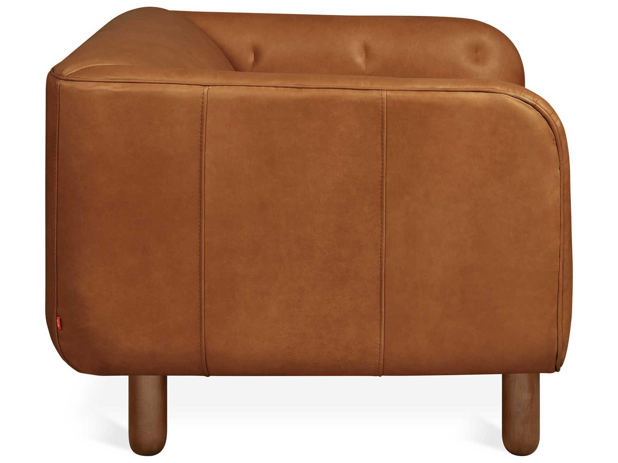 Gus* Modern Beaconsfield Brown Leather Accent Chair