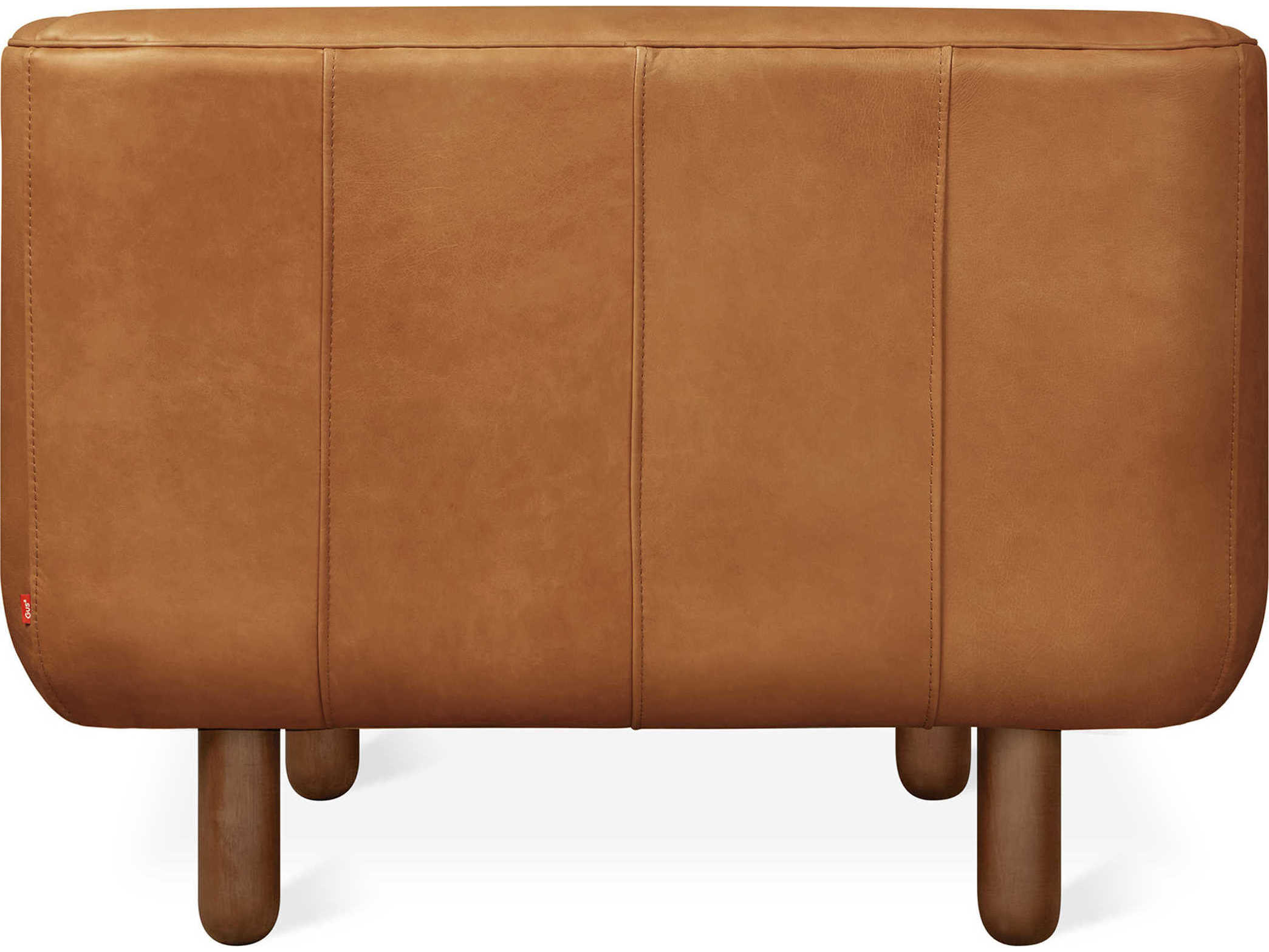 Gus* Modern Beaconsfield Brown Leather Accent Chair