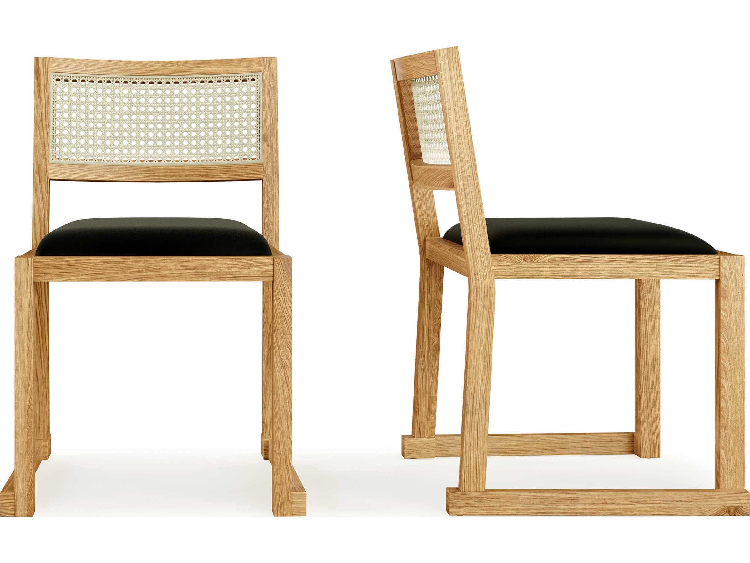 Gus* Modern Eglinton Oak Wood Black Side Dining Chair