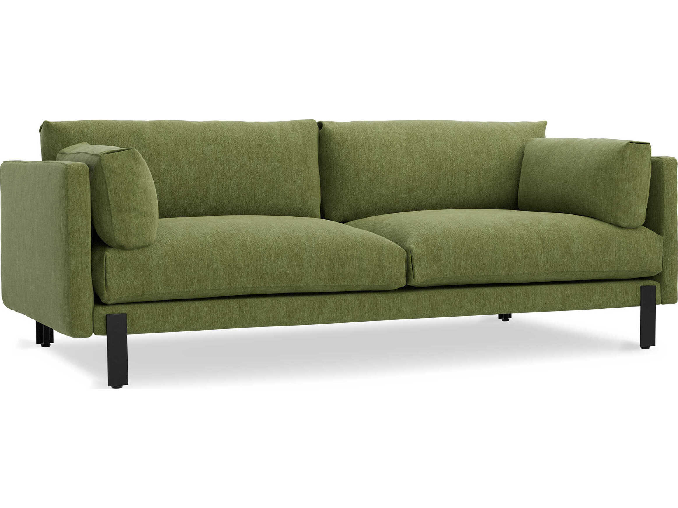 Gus* Modern Silverlake Bastille Clover Green Upholstered Sofa