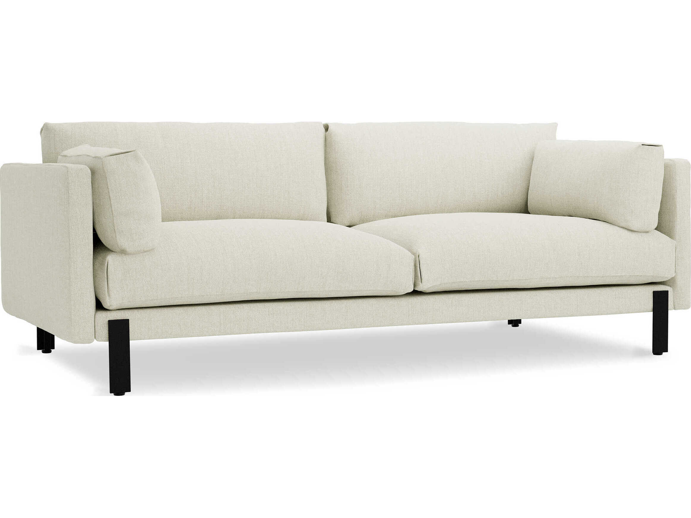 Gus* Modern Silverlake Sutton Canvas White Upholstered Sofa