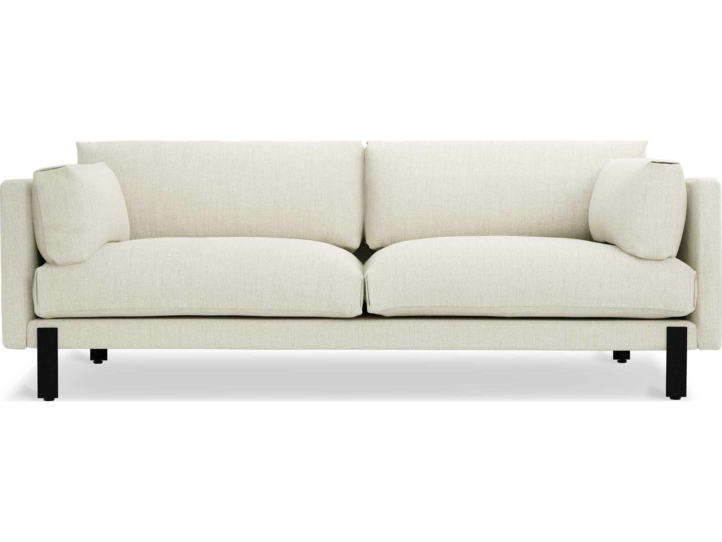 Gus* Modern Silverlake Sutton Canvas White Upholstered Sofa