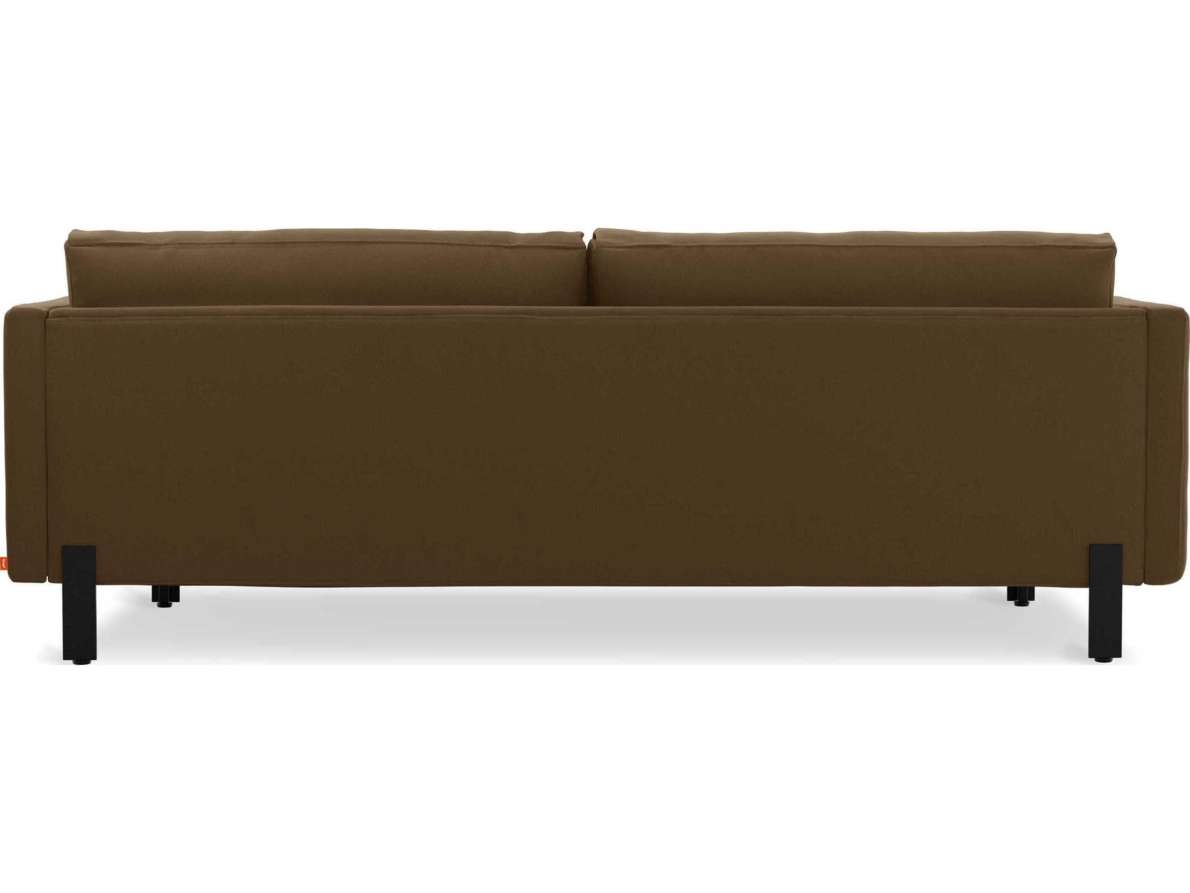 Gus* Modern Silverlake Velvet Cocoa Brown Upholstered Sofa