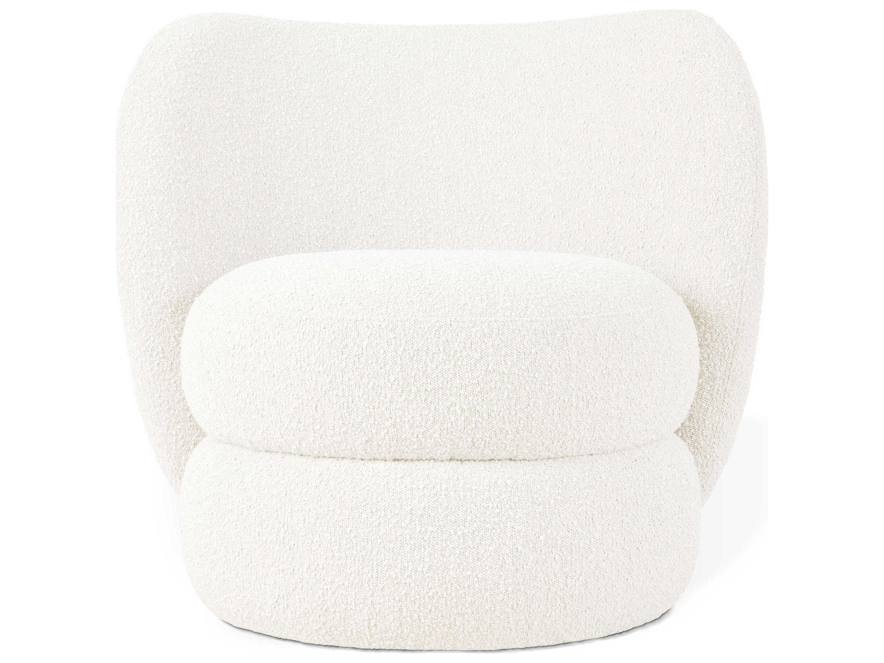 Gus* Modern Forme White Fabric Accent Chair