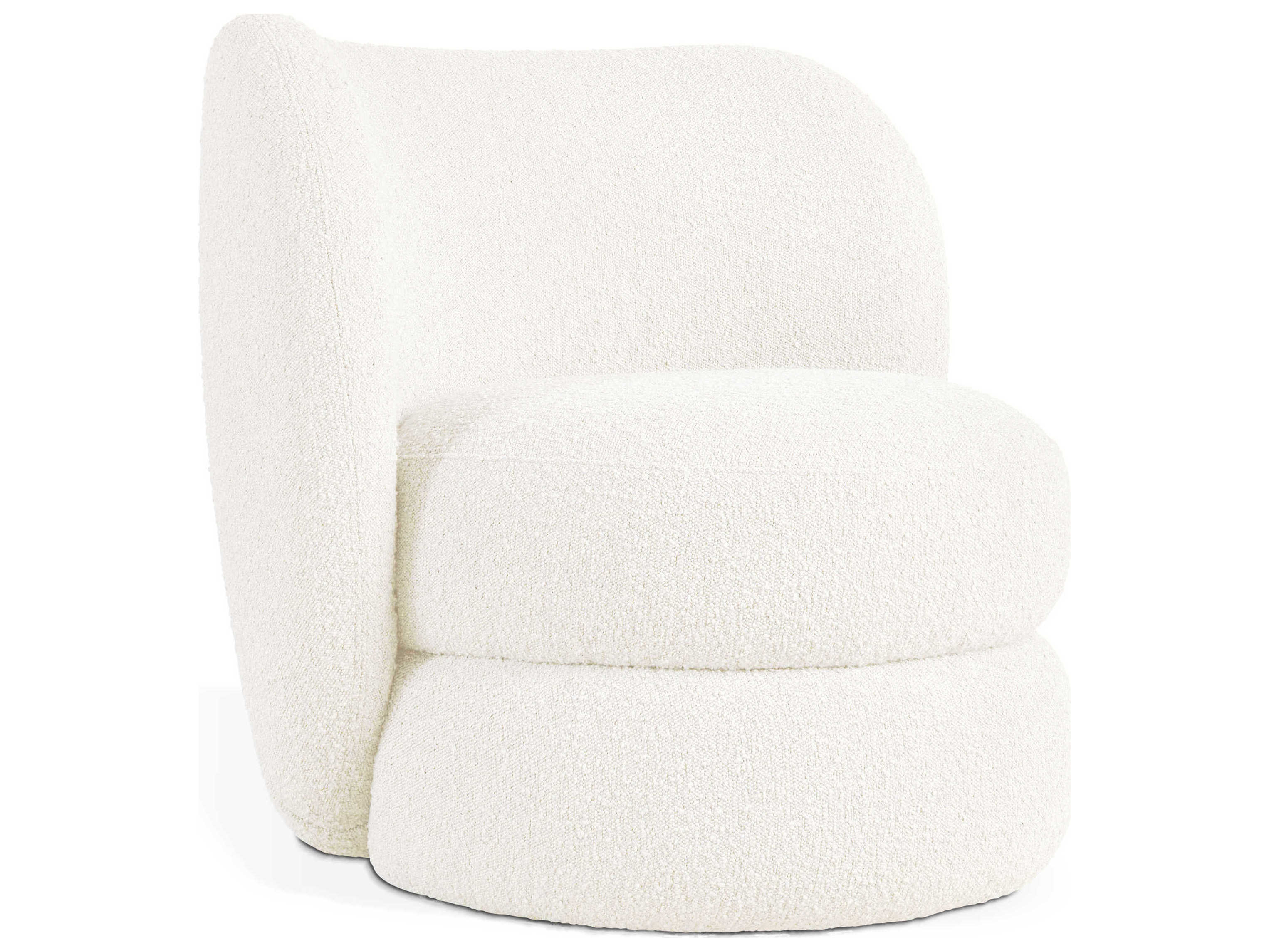 Gus* Modern Forme White Fabric Accent Chair