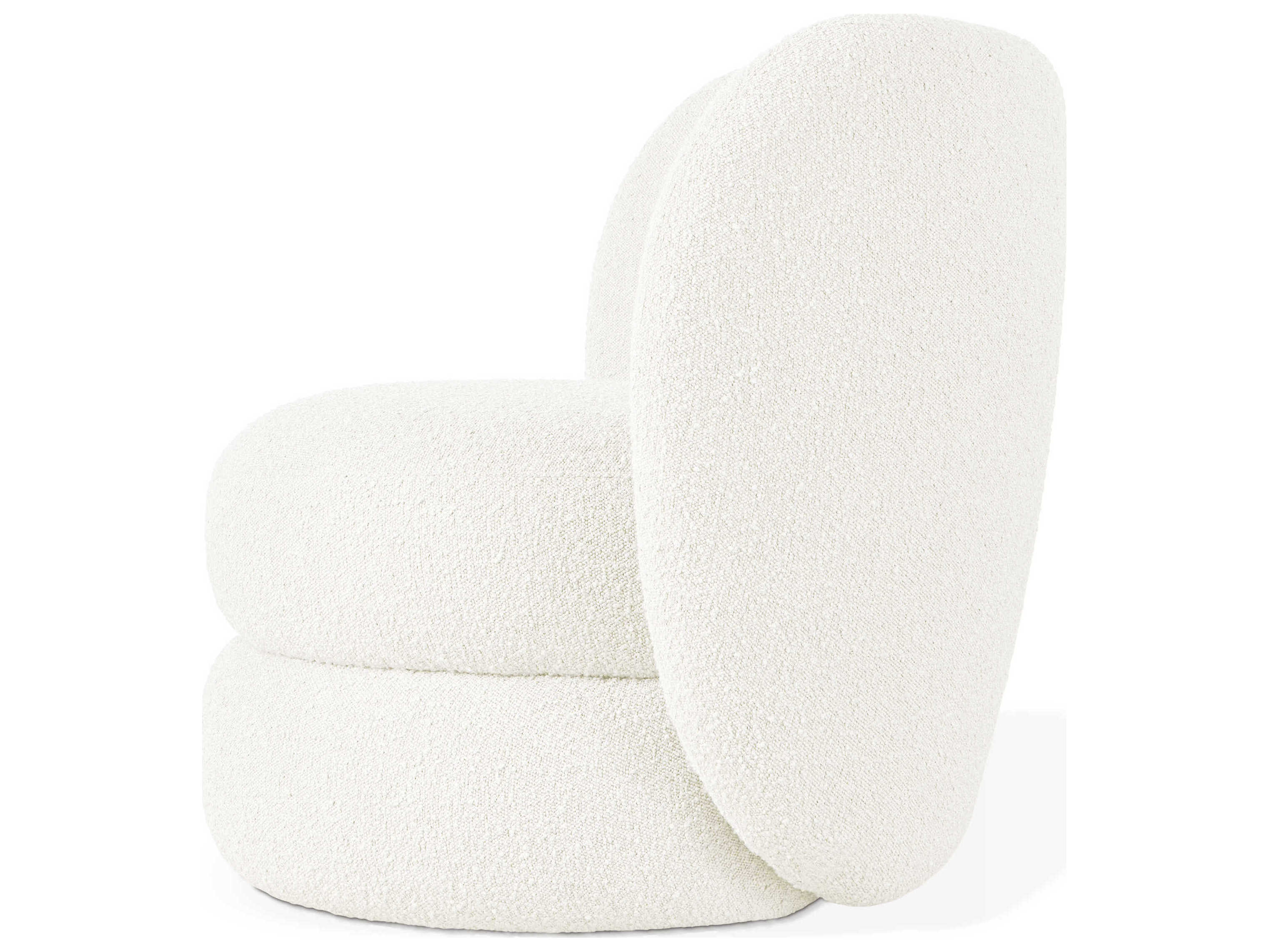 Gus* Modern Forme White Fabric Accent Chair