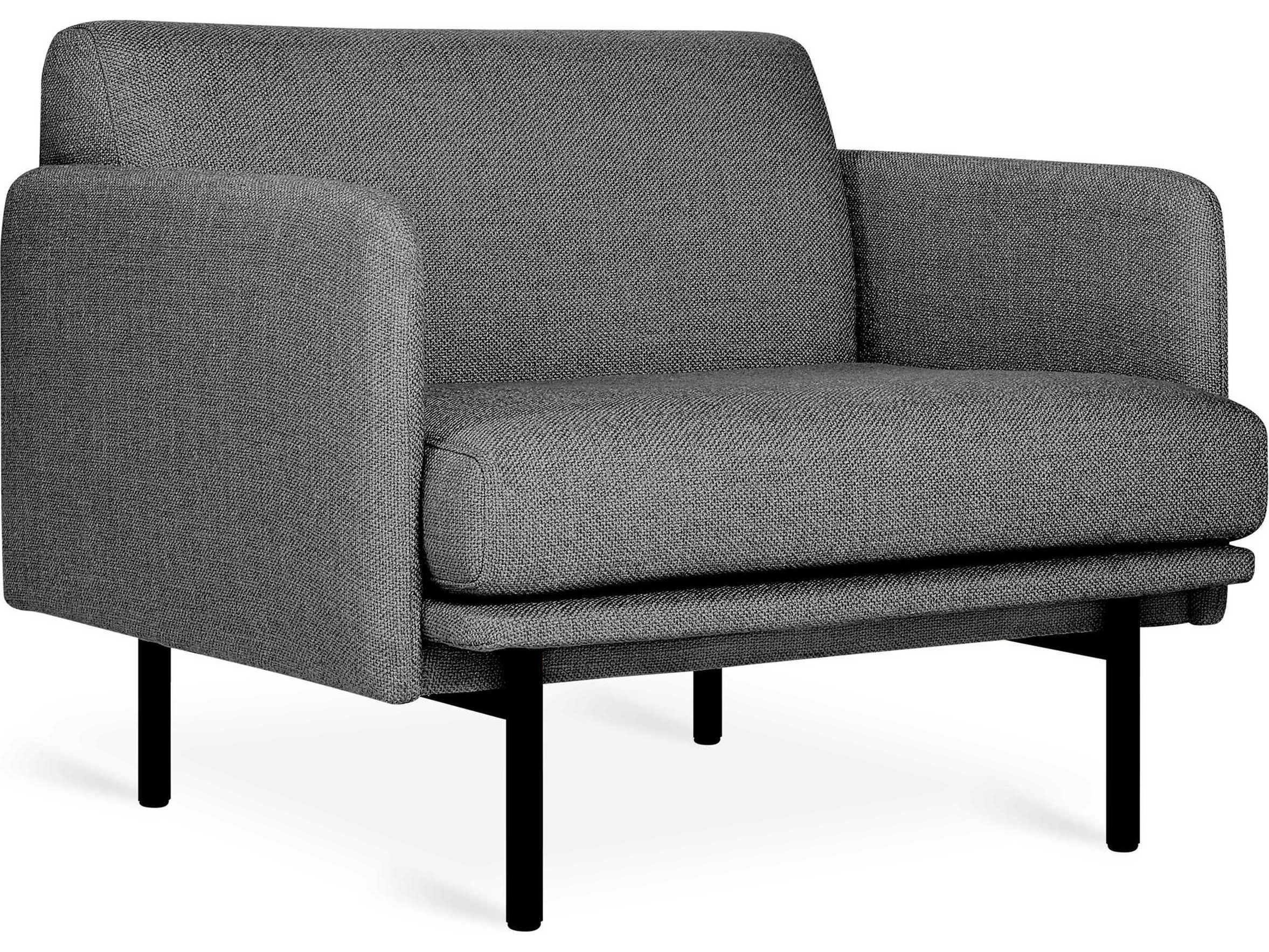 Gus* Modern Foundry Gray Fabric Accent Chair