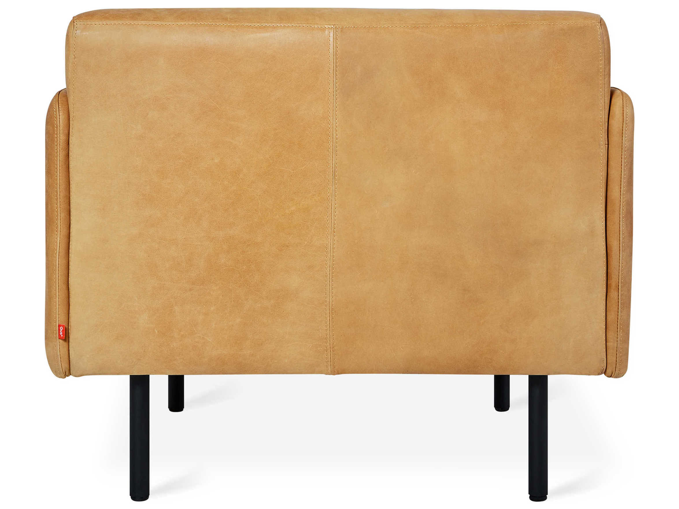 Gus* Modern Foundry Brown Leather Accent Chair