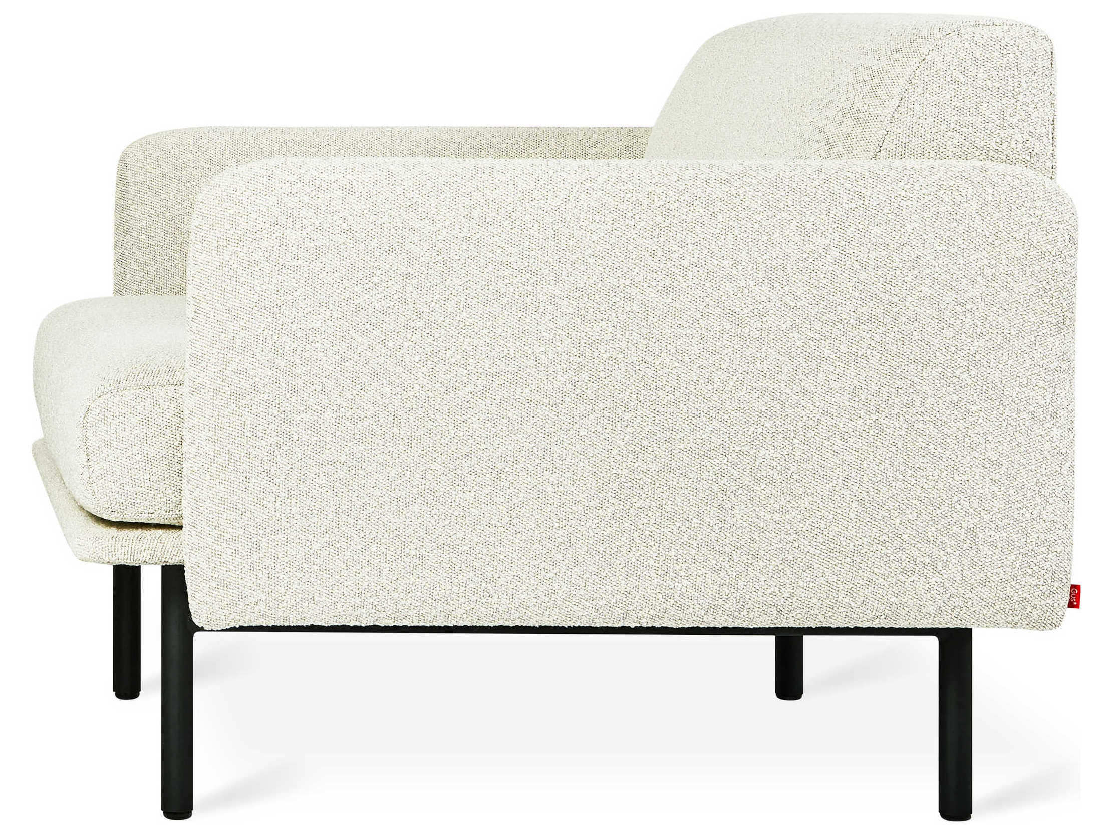 Gus* Modern Foundry White Fabric Accent Chair