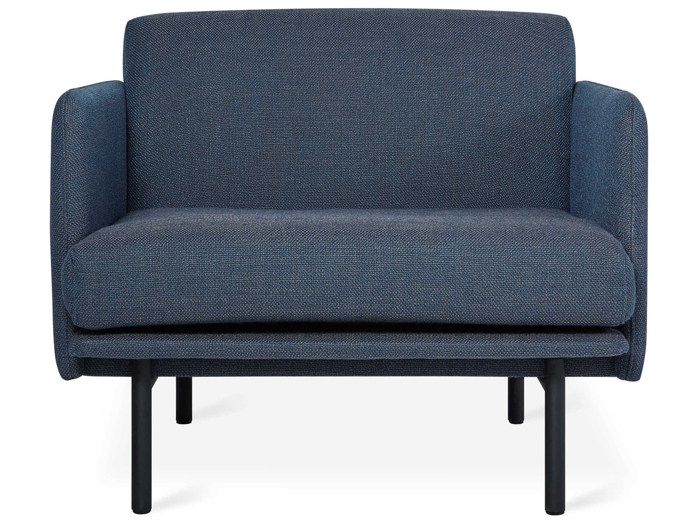Gus* Modern Foundry Blue Fabric Accent Chair