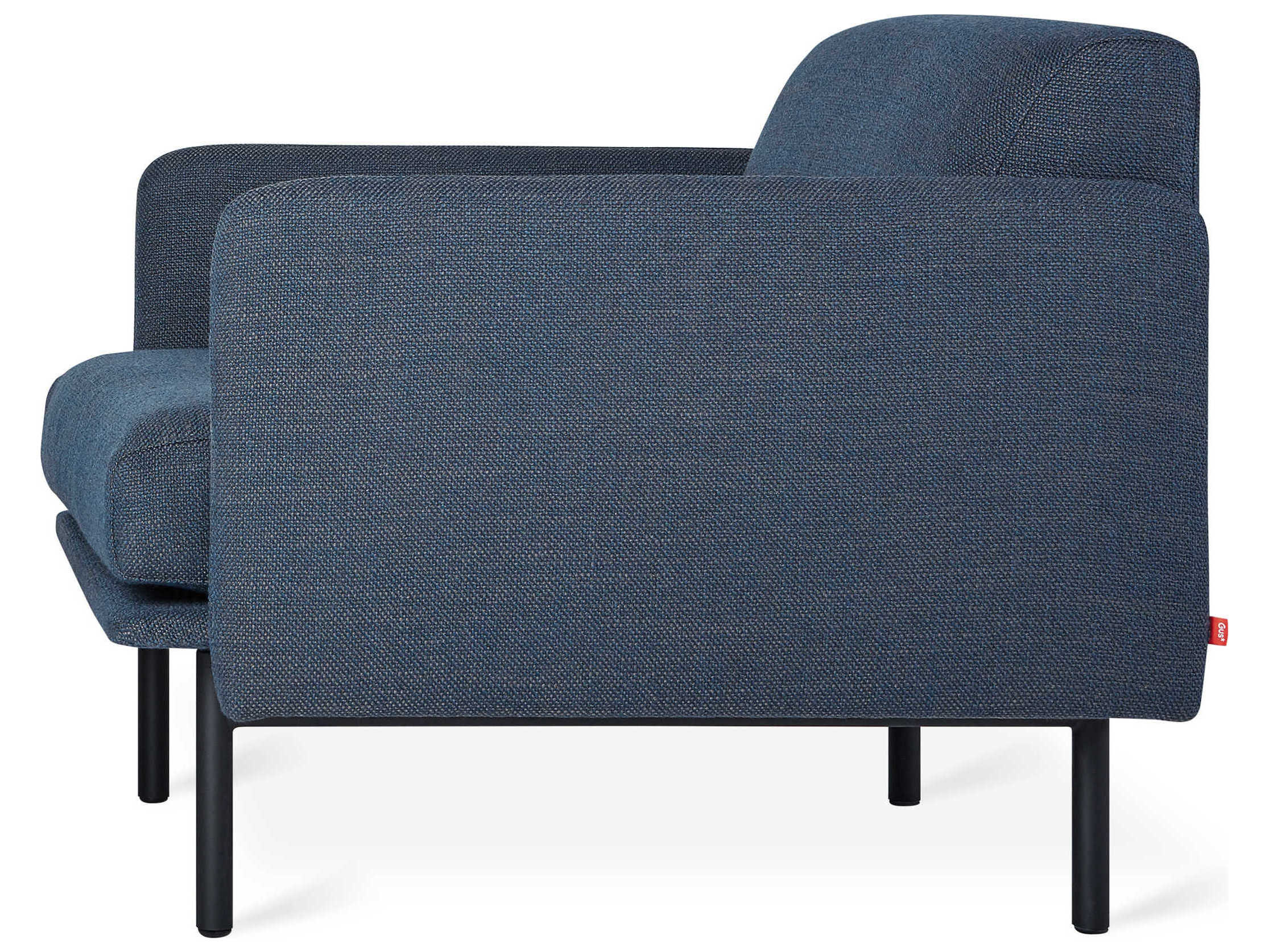 Gus* Modern Foundry Blue Fabric Accent Chair