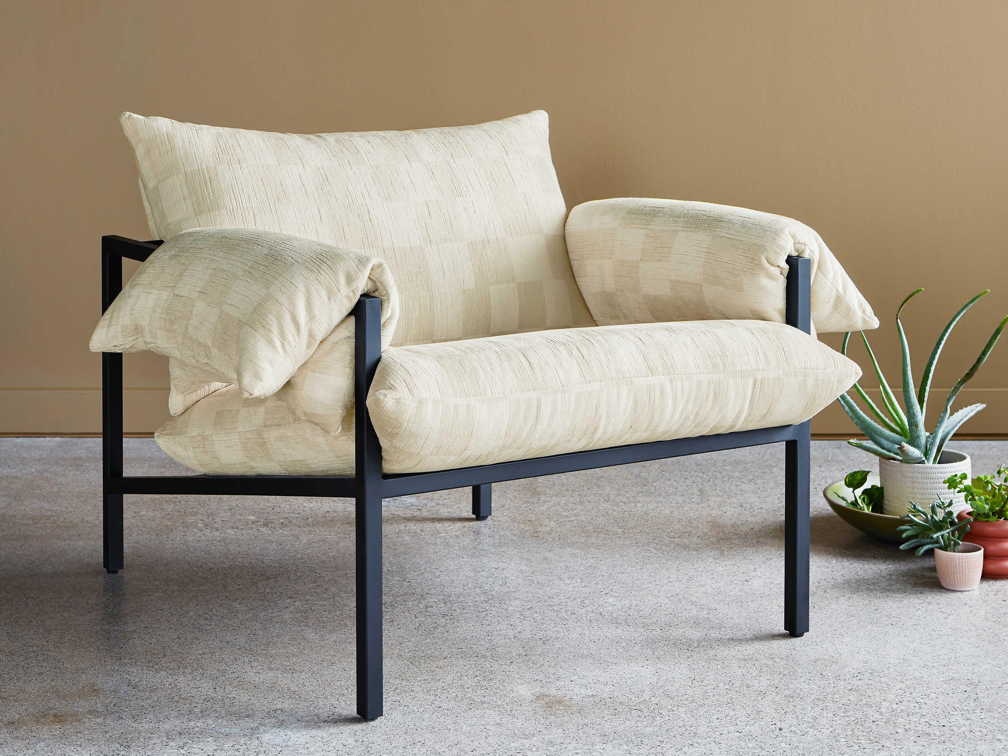 Gus* Modern Fulton Beige Fabric Accent Chair