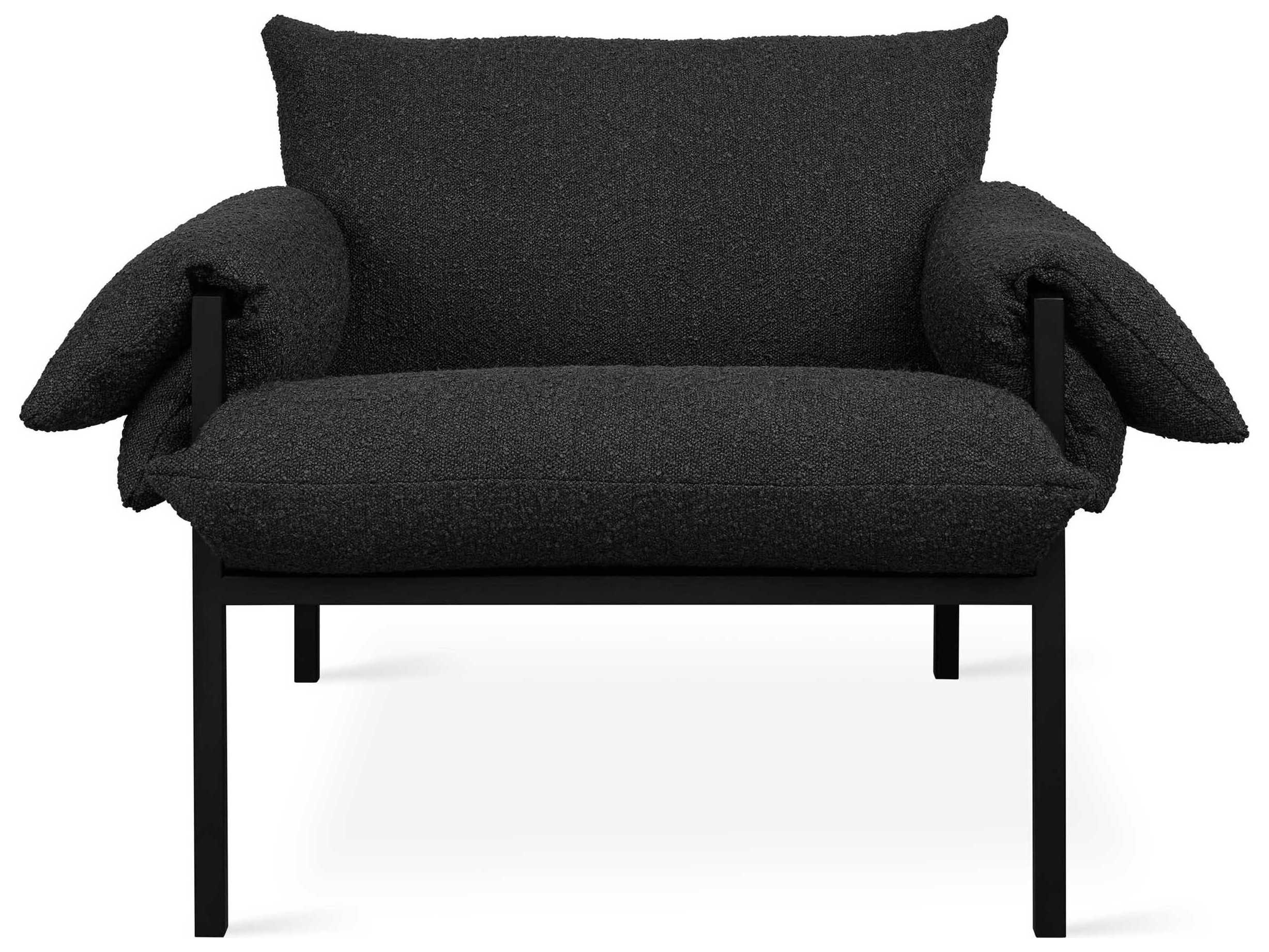 Gus* Modern Fulton Black Fabric Accent Chair