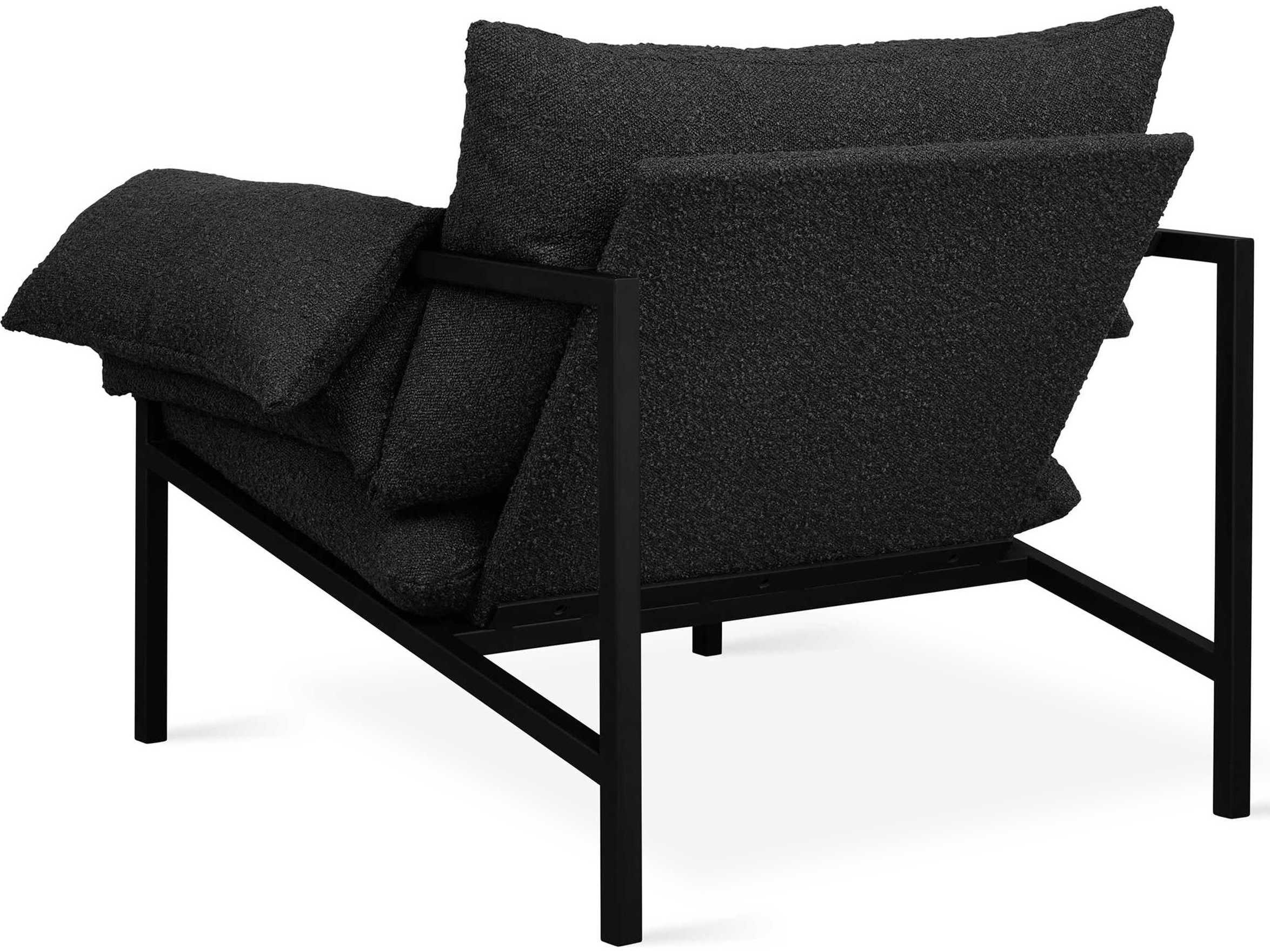 Gus* Modern Fulton Black Fabric Accent Chair