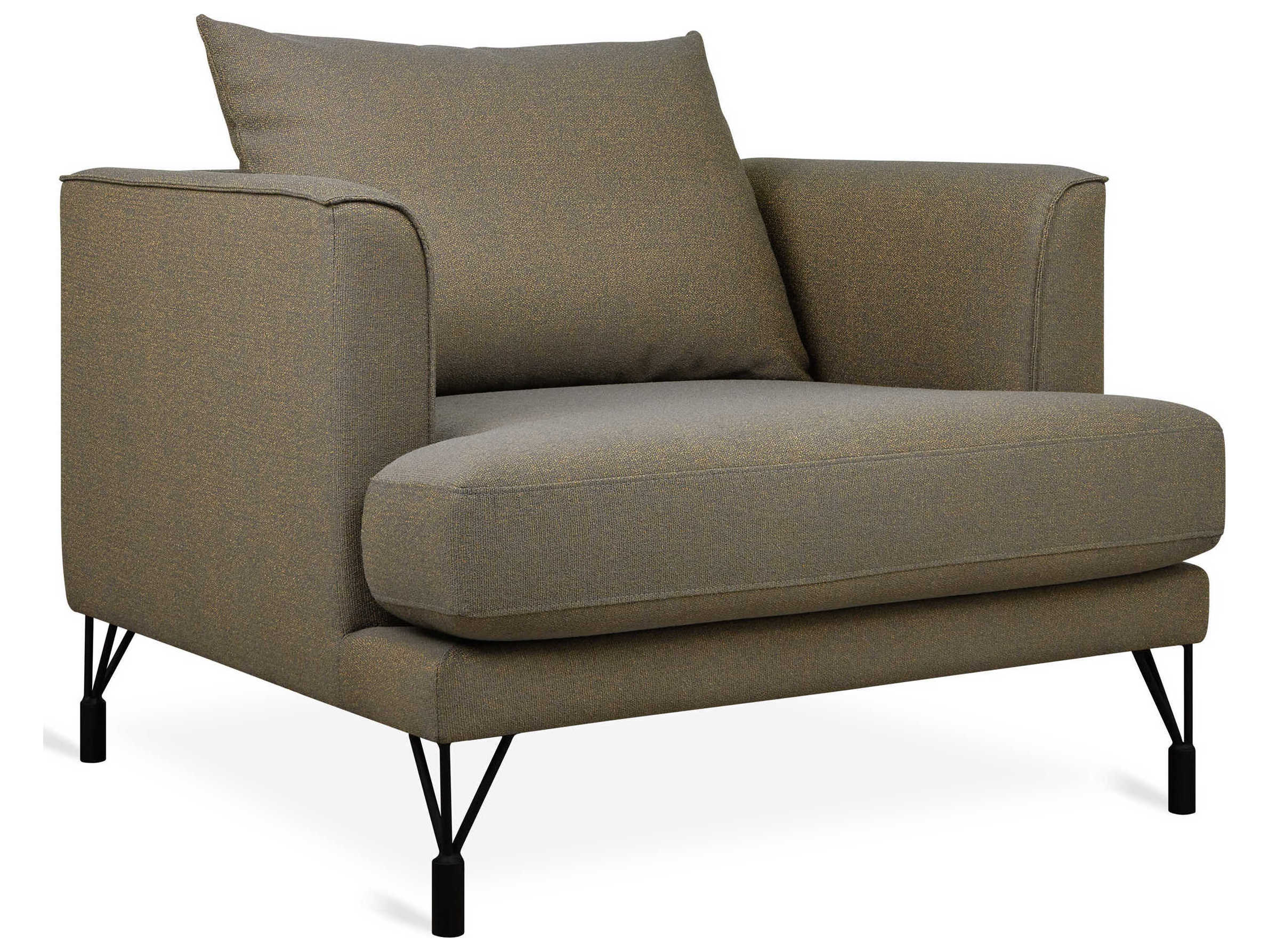 Gus* Modern Highline Gray Fabric Accent Chair