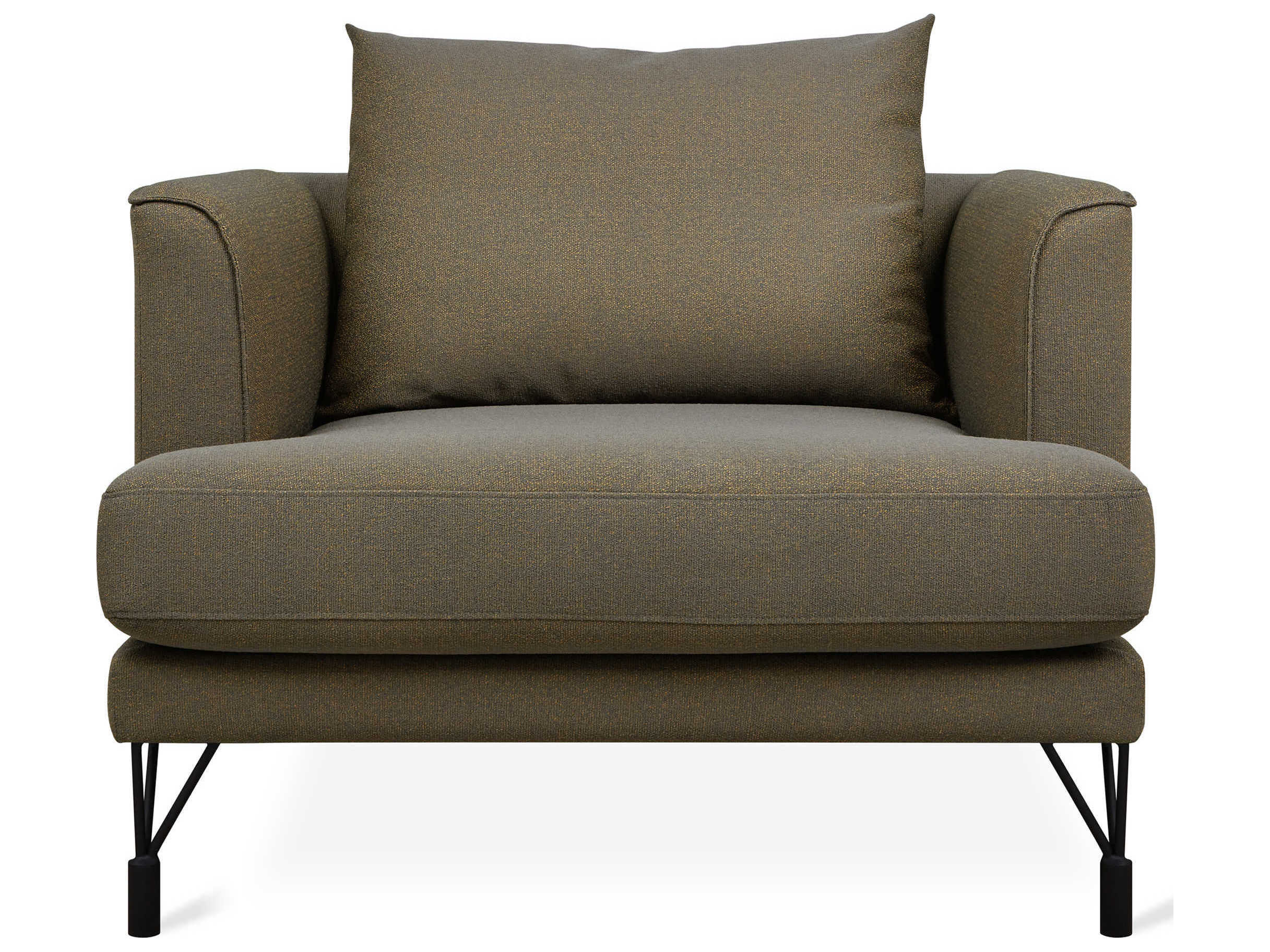 Gus* Modern Highline Gray Fabric Accent Chair