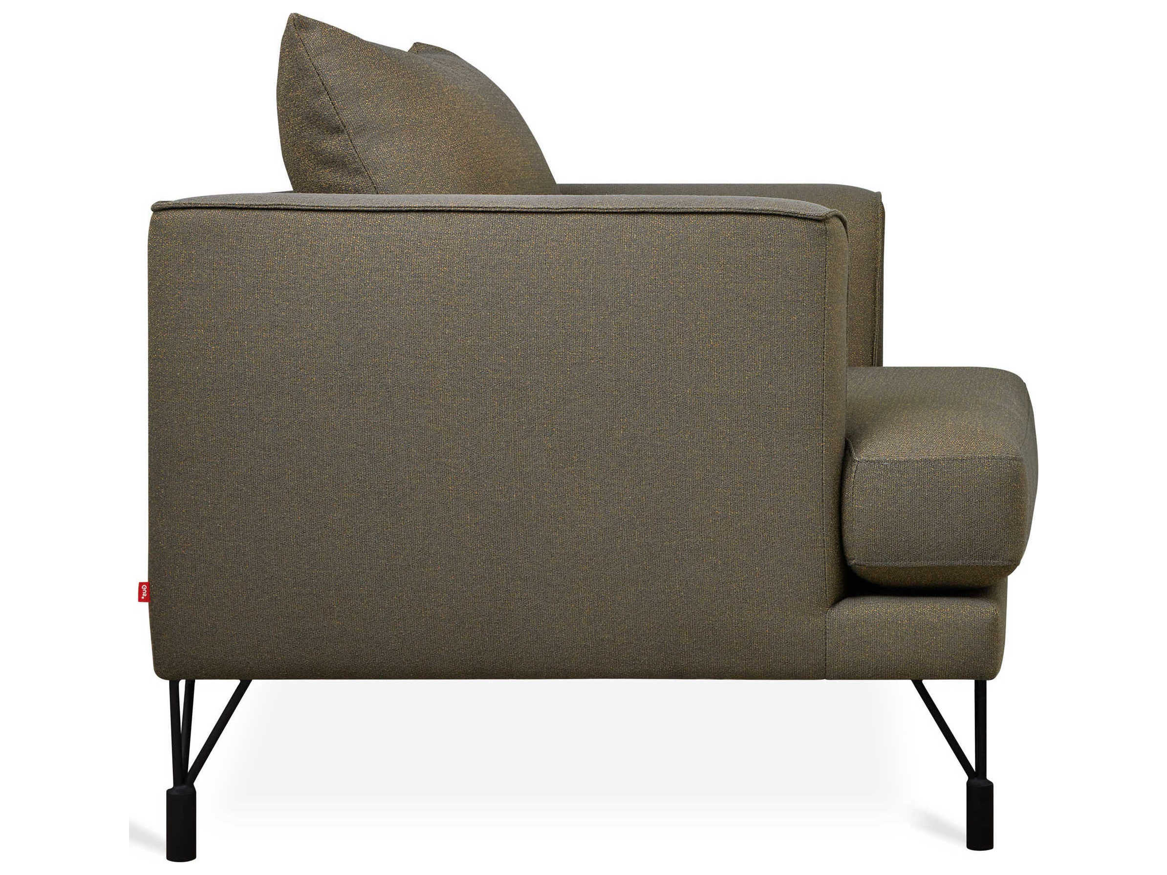 Gus* Modern Highline Gray Fabric Accent Chair