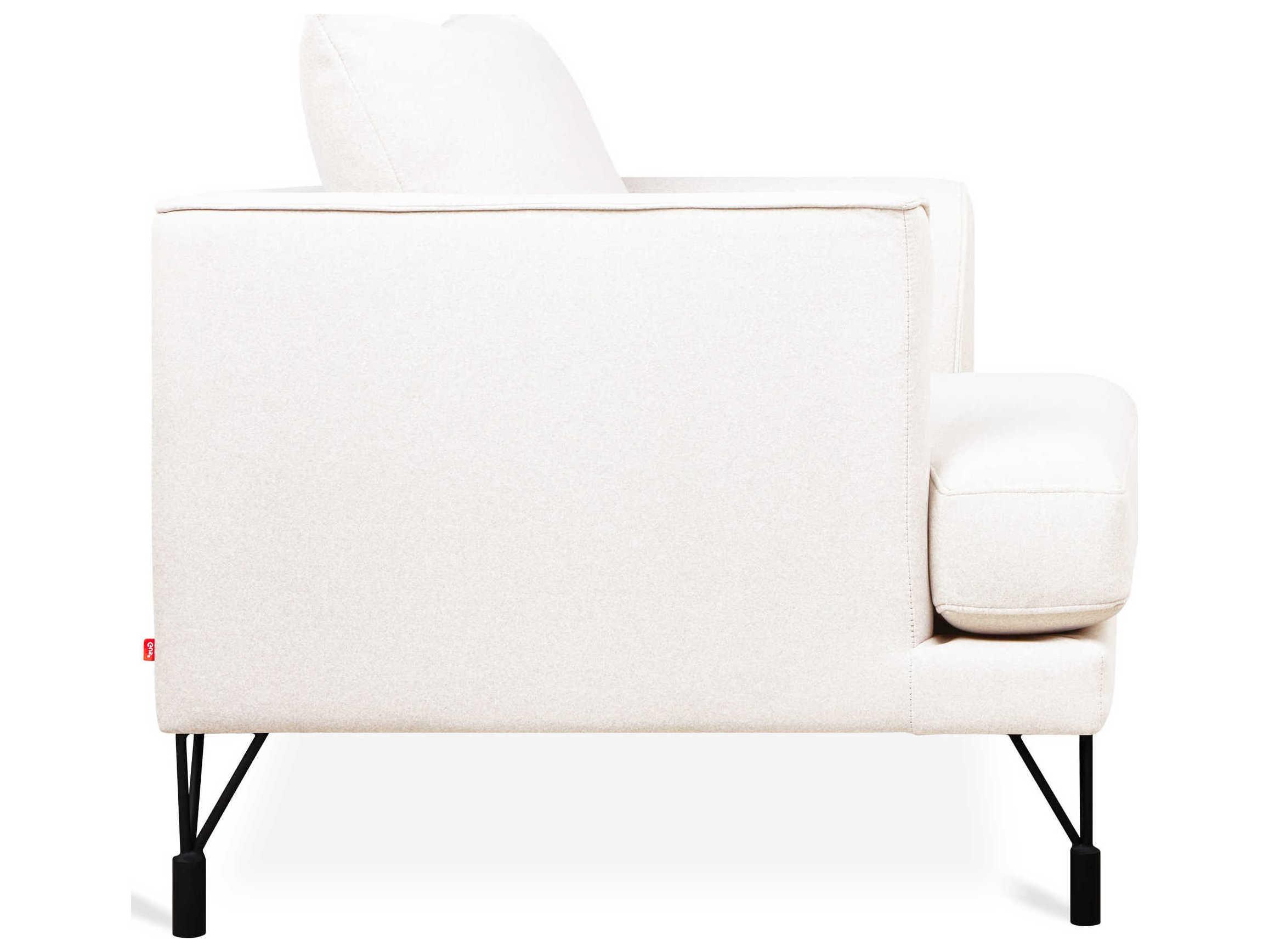 Gus* Modern Highline White Fabric Accent Chair