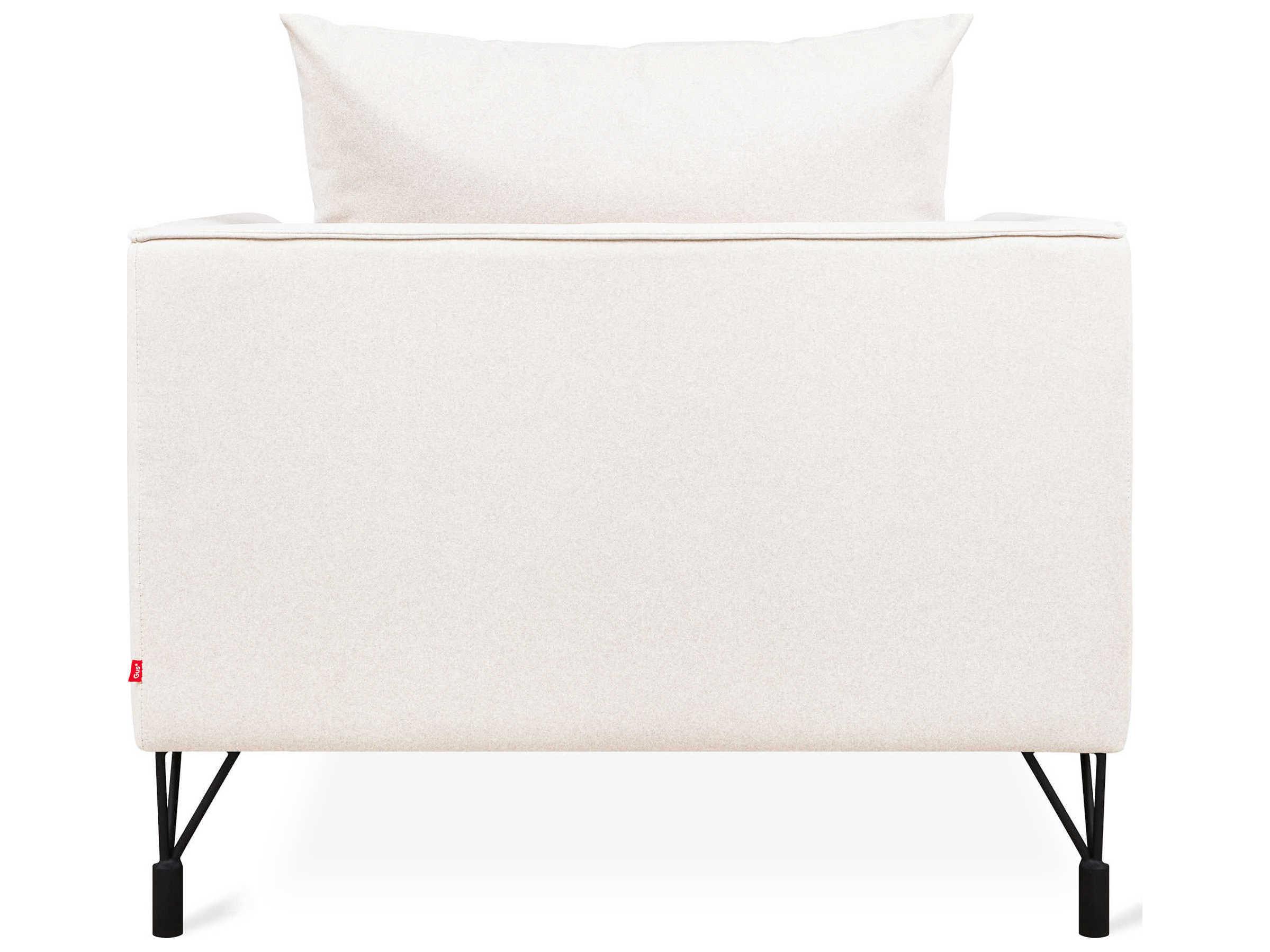 Gus* Modern Highline White Fabric Accent Chair