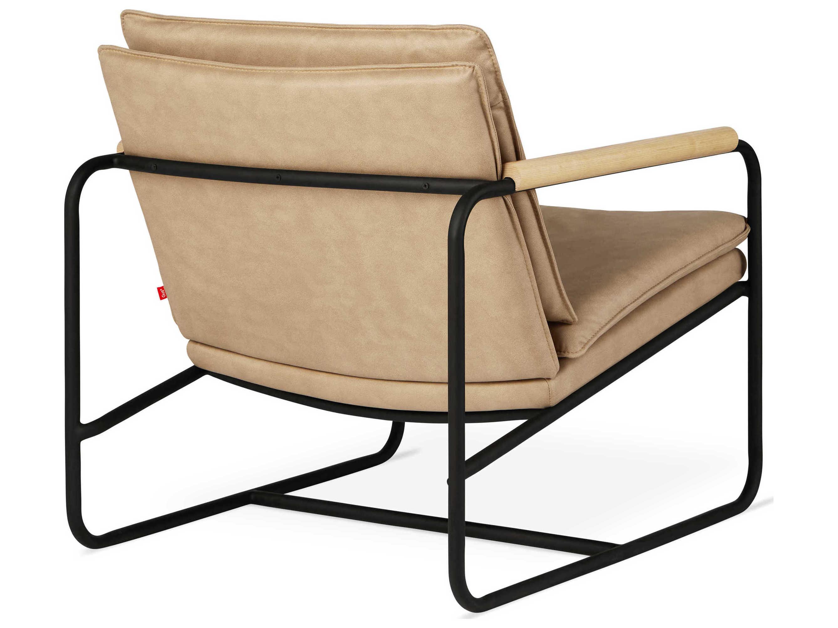 Gus* Modern Kelso Beige Leather Accent Chair